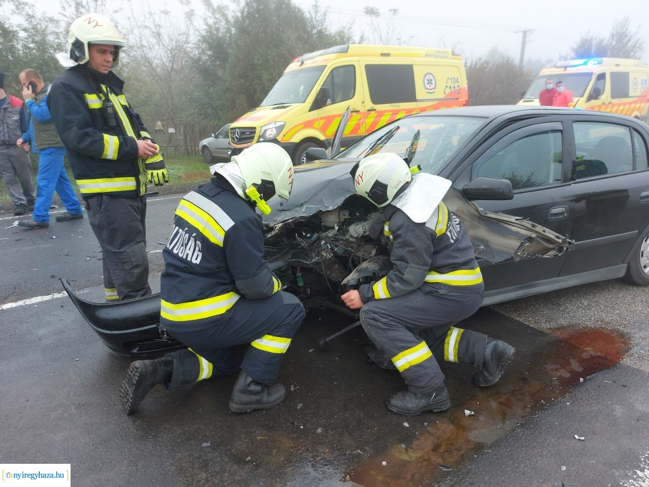 A reggeli ködös időben baleset történt Nyírtelek és Virányos között