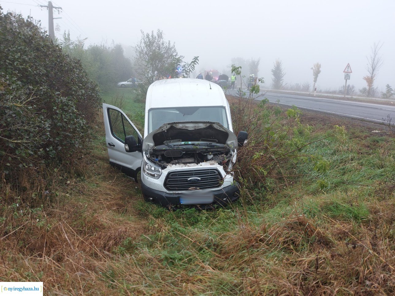 A reggeli ködös időben baleset történt Nyírtelek és Virányos között