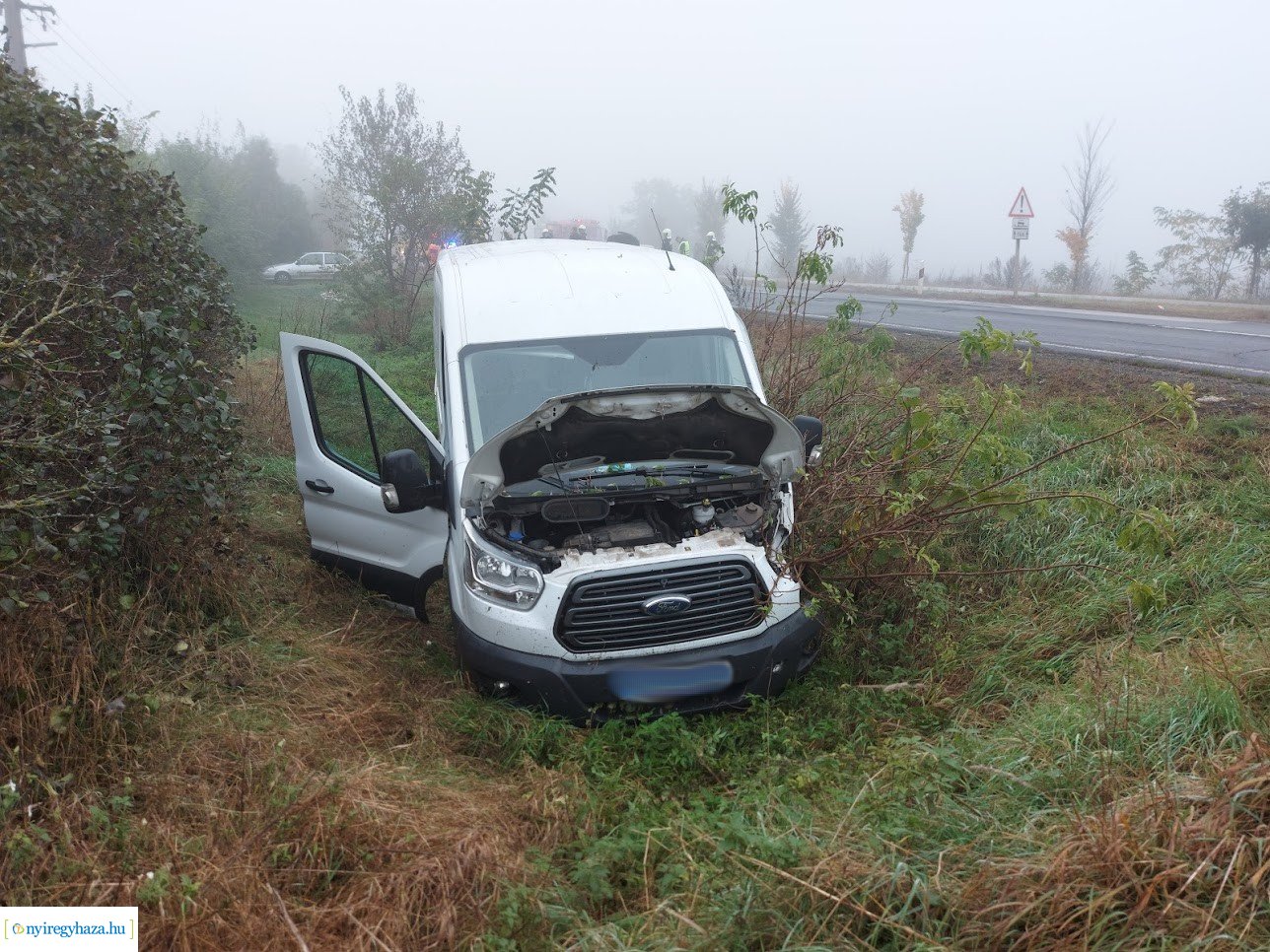 A reggeli ködös időben baleset történt Nyírtelek és Virányos között