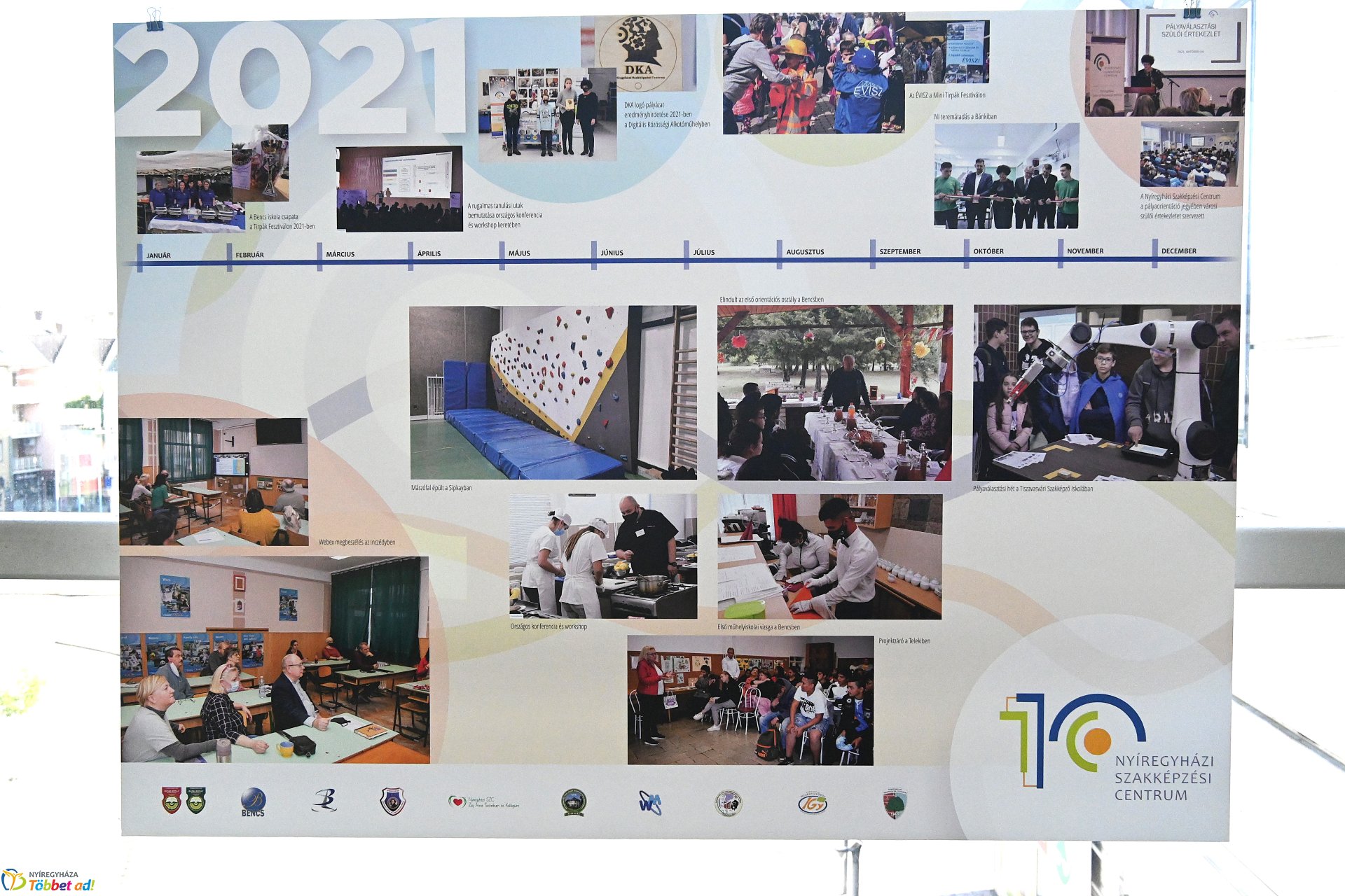 A Szakképzési Centrum idővonal kiállítása a Korzó Bevásárlóközpontban megtekinthető