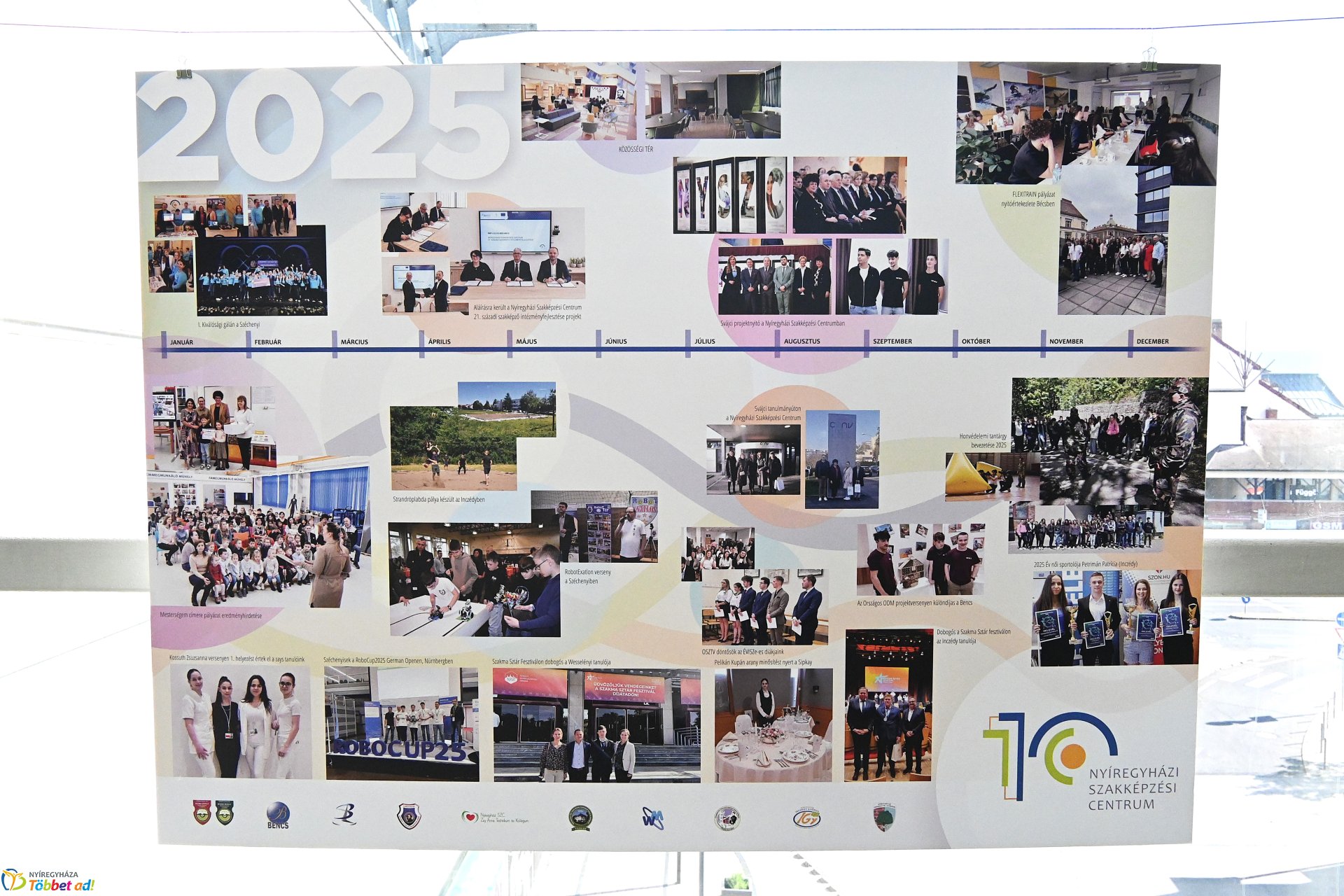 A Szakképzési Centrum idővonal kiállítása a Korzó Bevásárlóközpontban megtekinthető