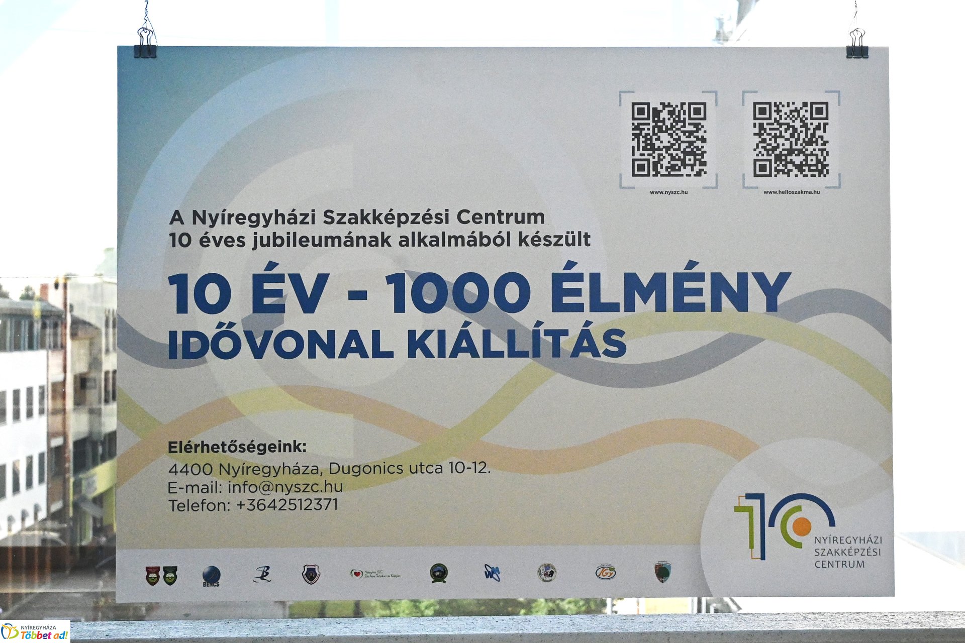 A Szakképzési Centrum idővonal kiállítása a Korzó Bevásárlóközpontban megtekinthető