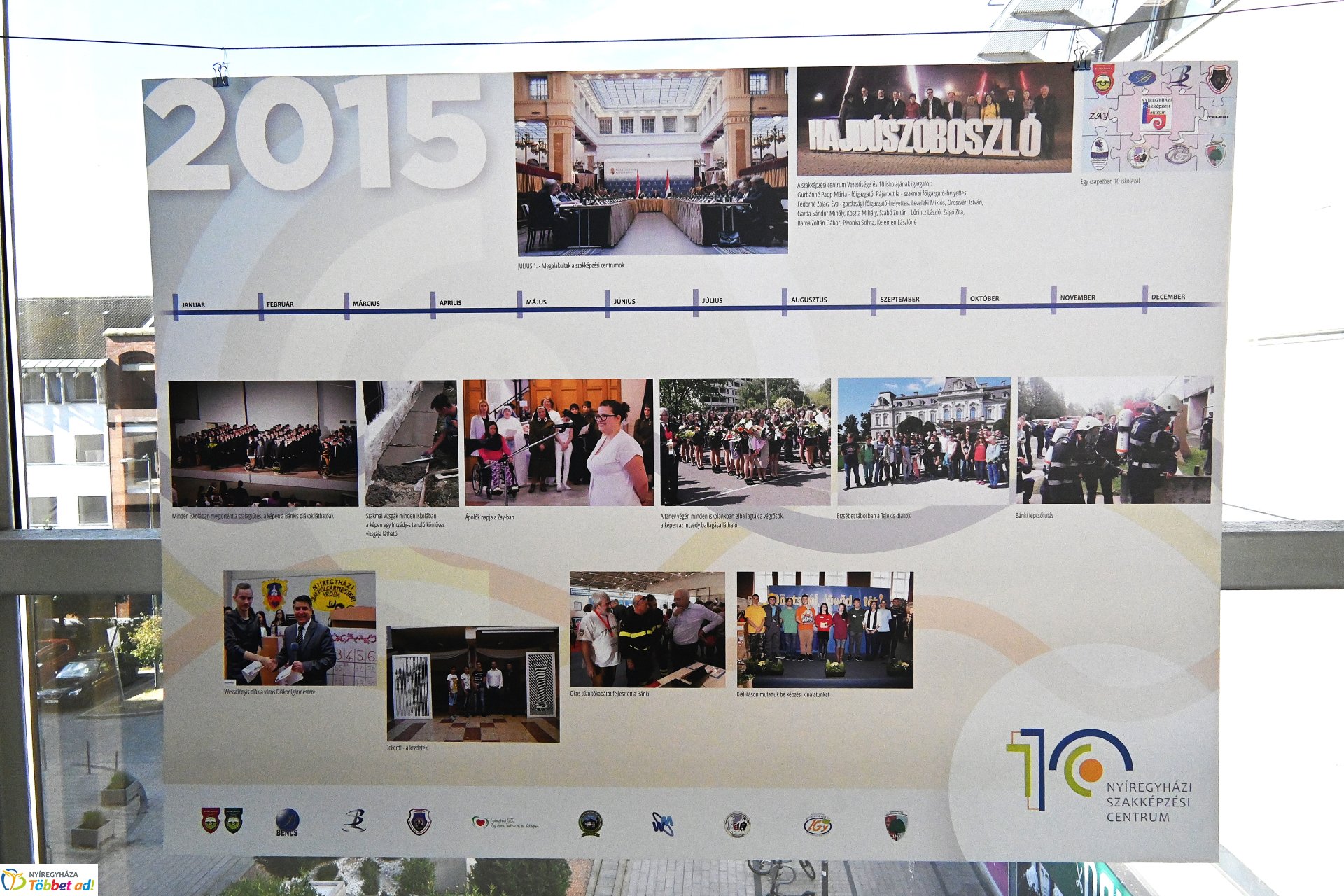 A Szakképzési Centrum idővonal kiállítása a Korzó Bevásárlóközpontban megtekinthető