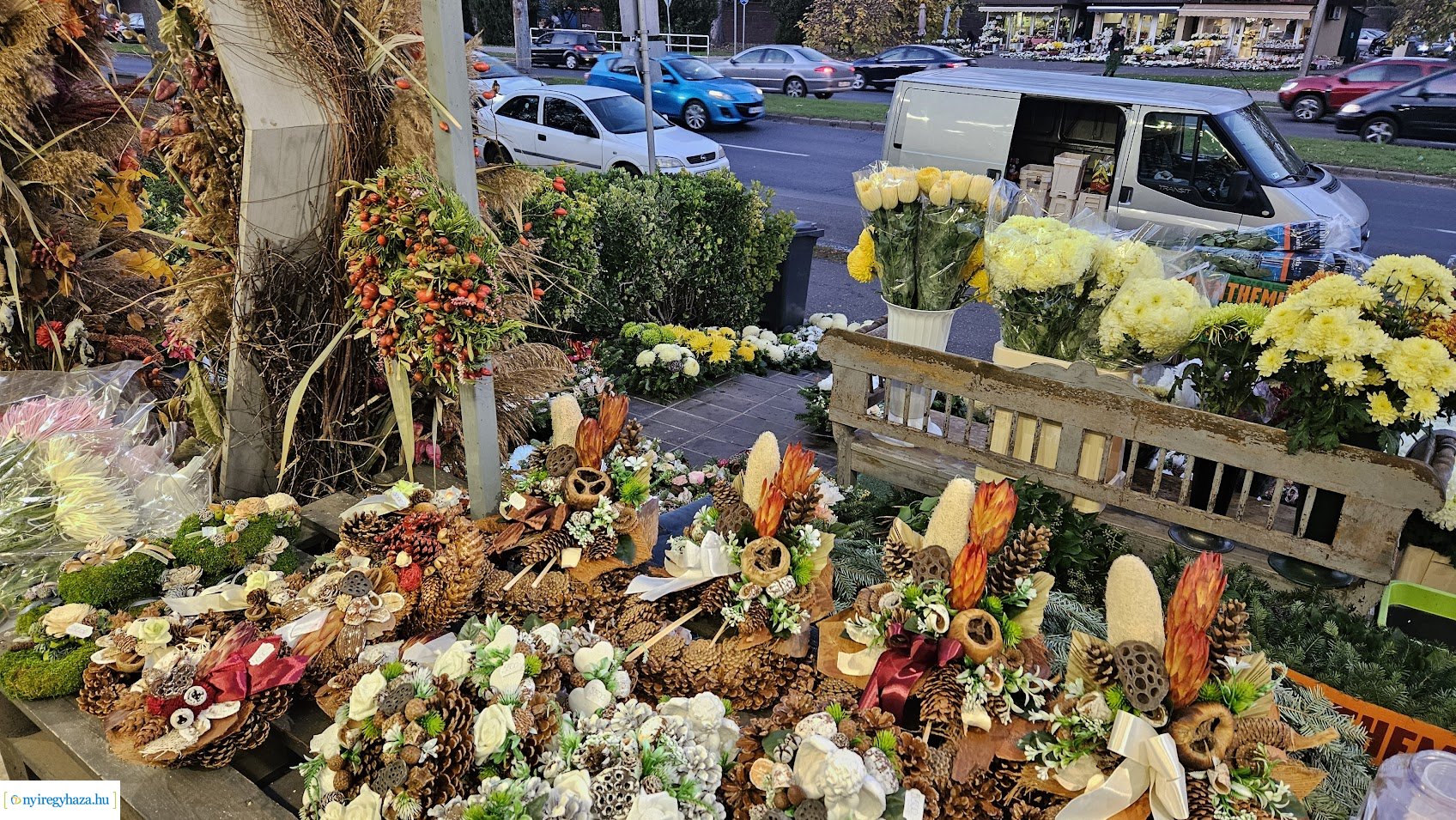 A virágárusok felkészültek...
