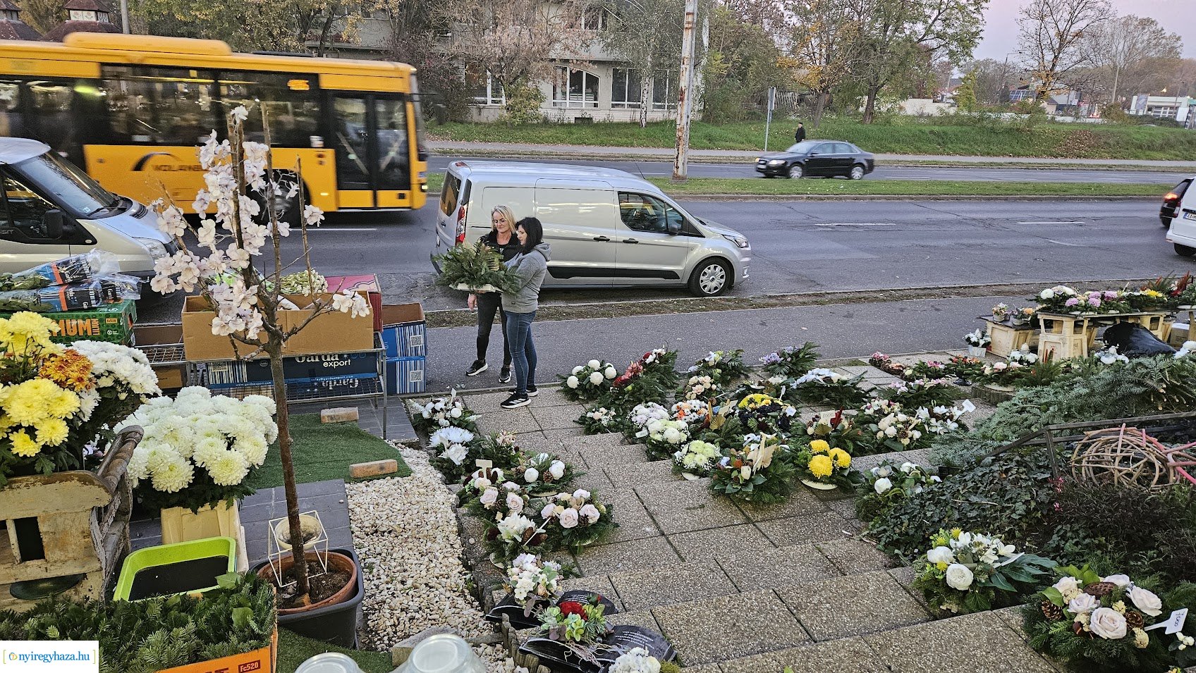 A virágárusok felkészültek...