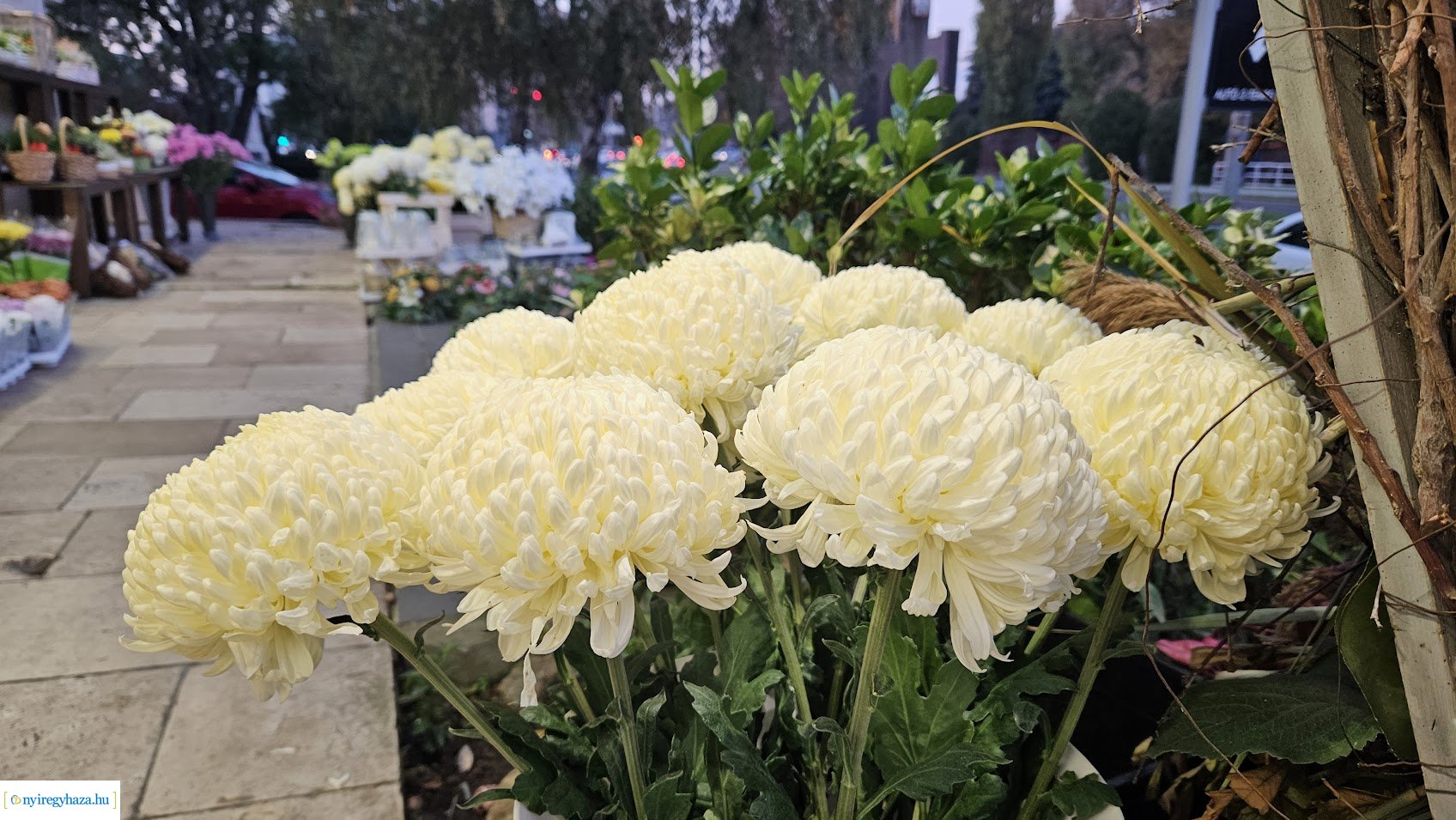 A virágárusok felkészültek...