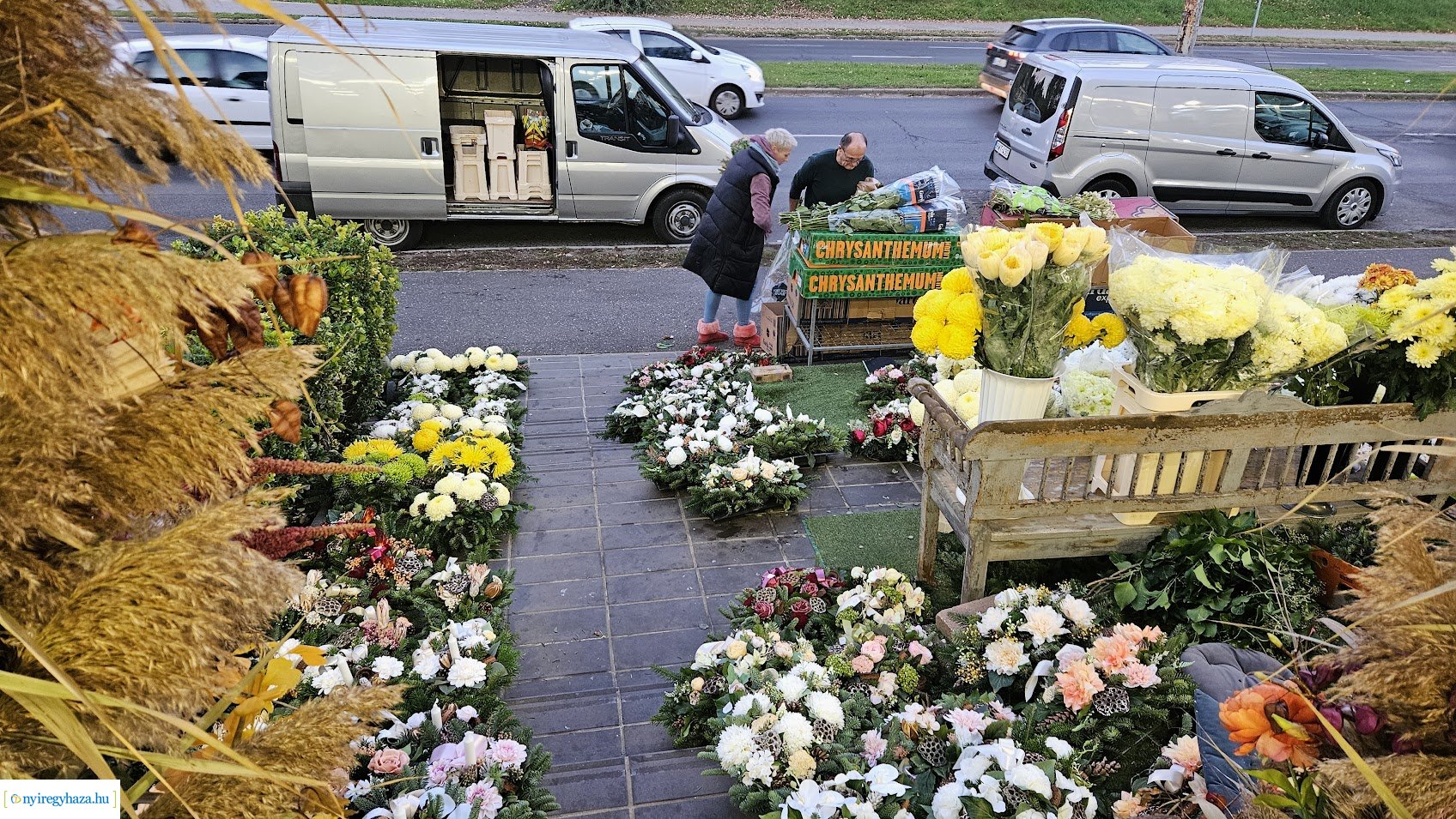A virágárusok felkészültek...