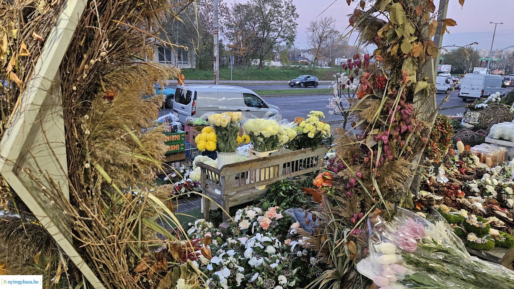 A virágárusok felkészültek...