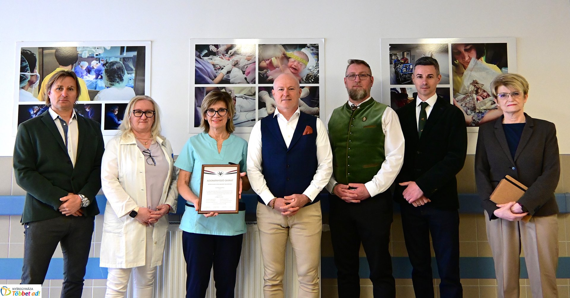 Adomány a vadászoktól a kórház gyermekosztálya részére