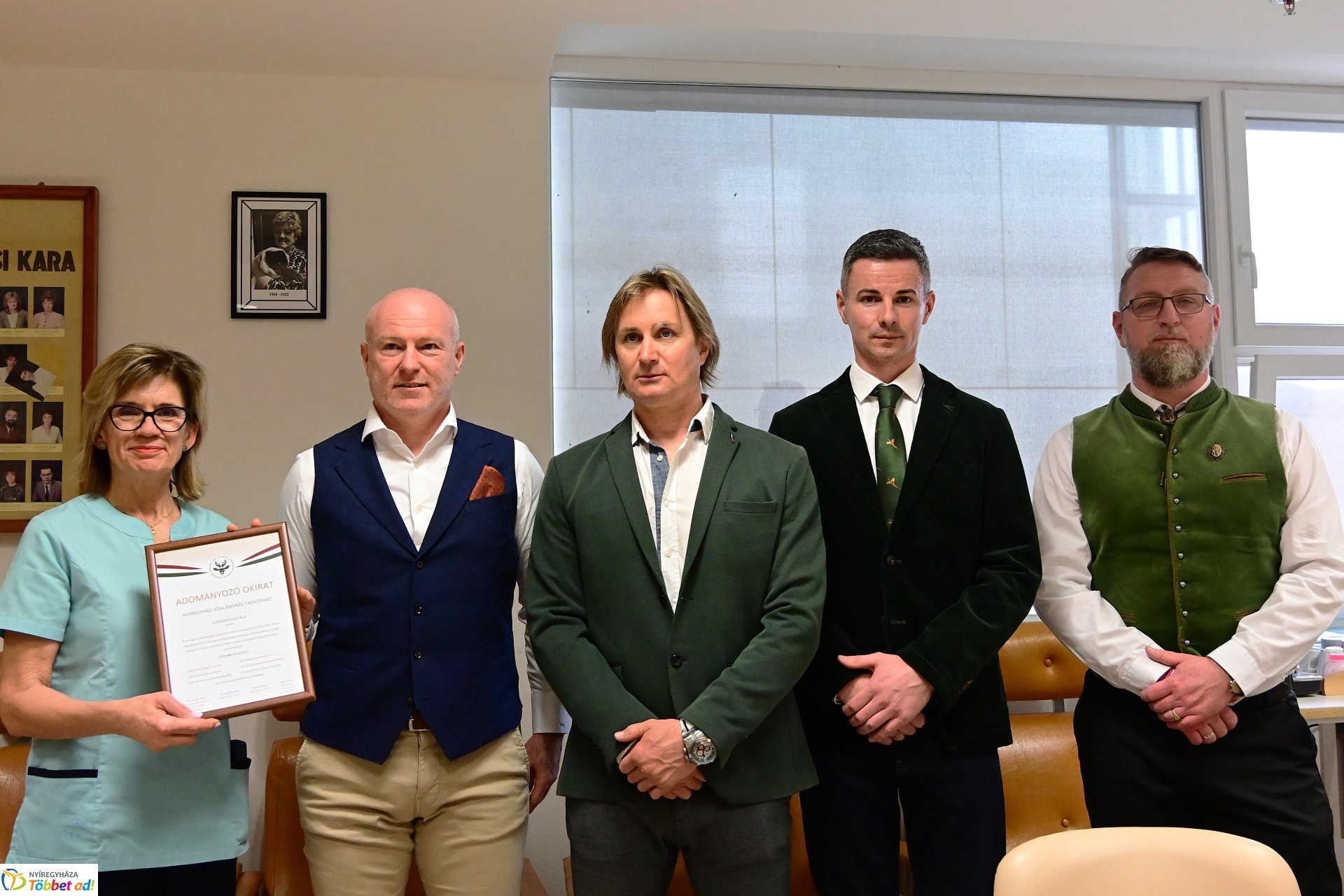 Adomány a vadászoktól a kórház gyermekosztálya részére