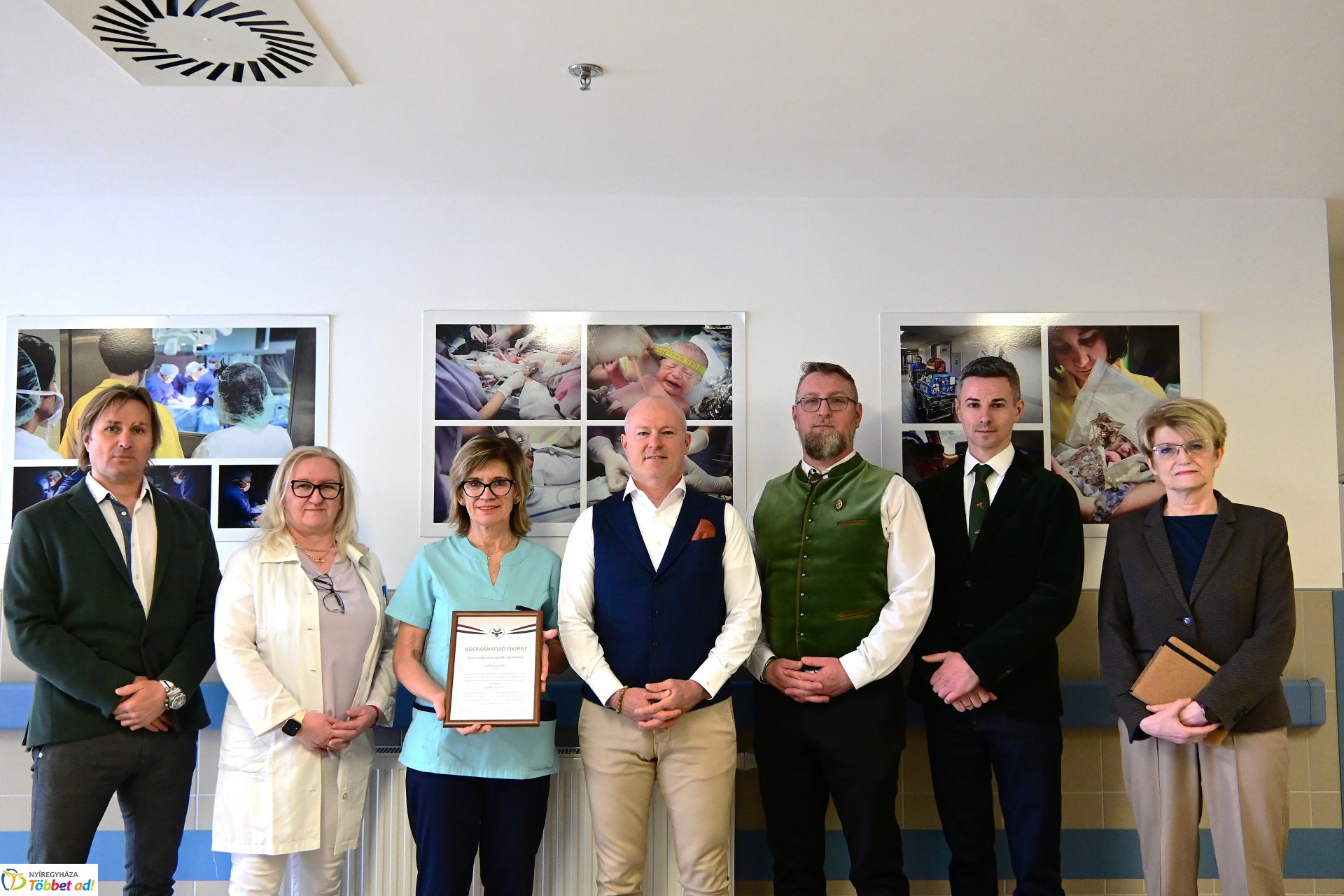 Adomány a vadászoktól a kórház gyermekosztálya részére