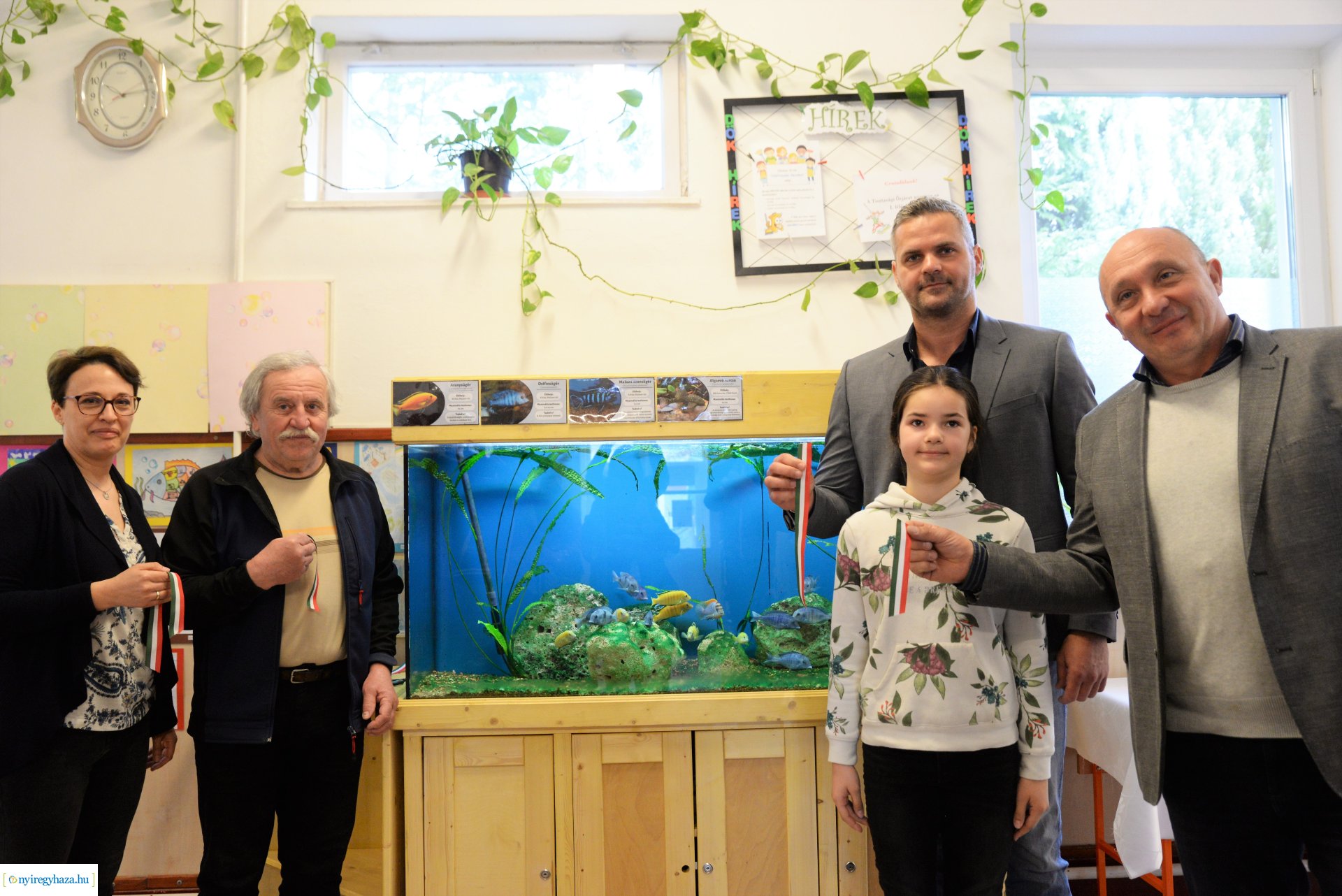 Akvárium átadó ünnepség a Szabó Lőrinc tagintézményben