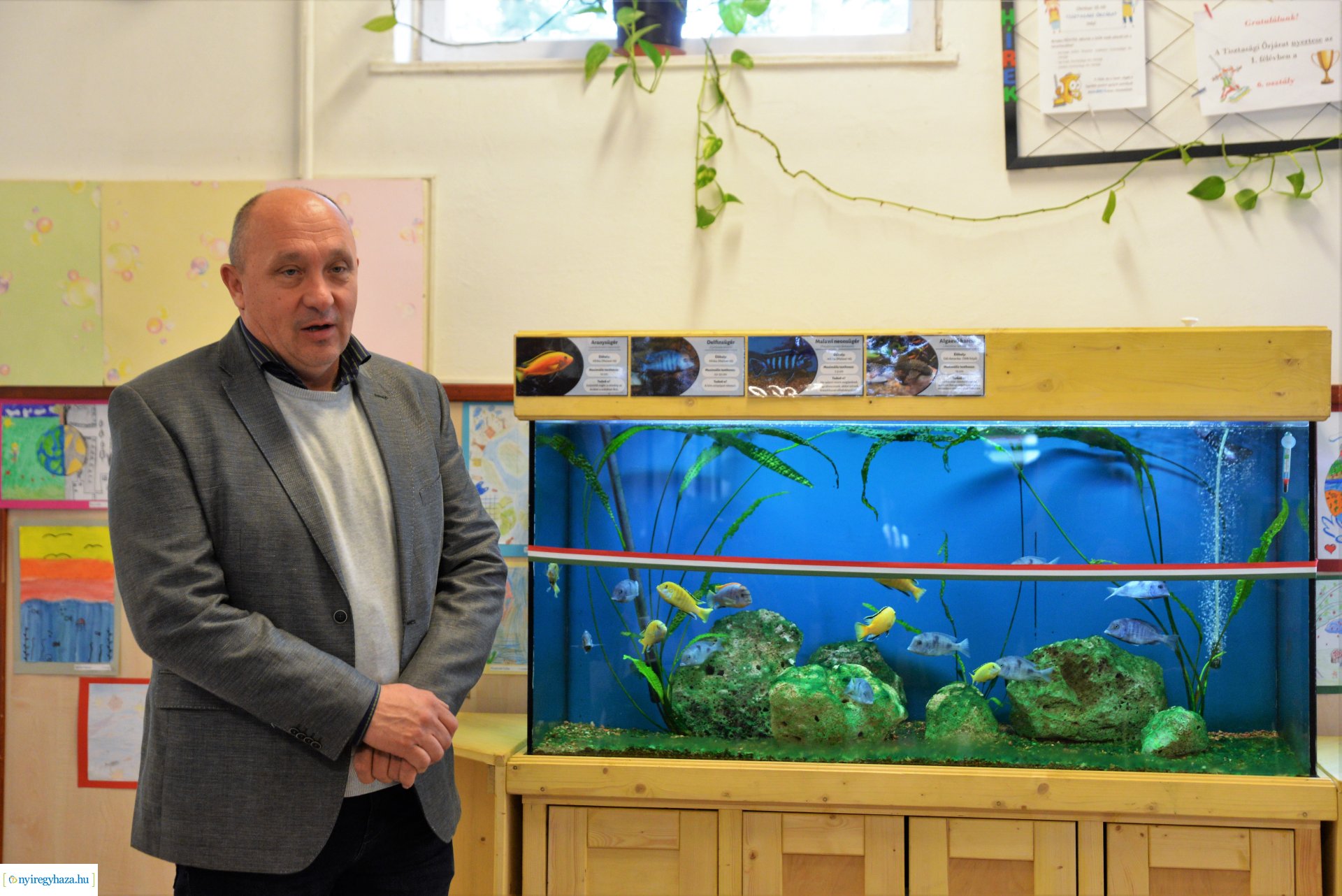 Akvárium átadó ünnepség a Szabó Lőrinc tagintézményben