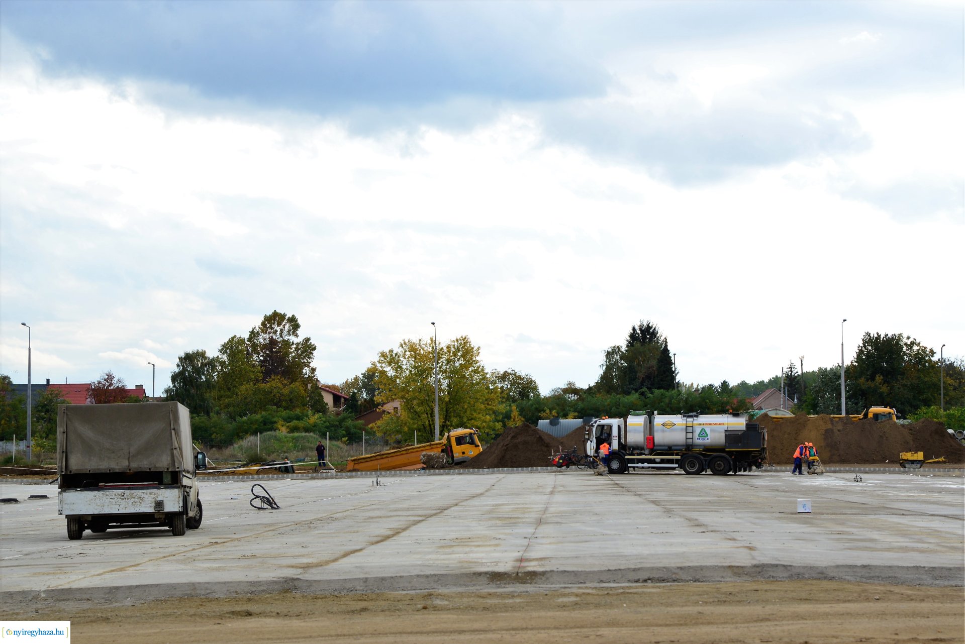 Autóbusz telephely kialakításának bejárása