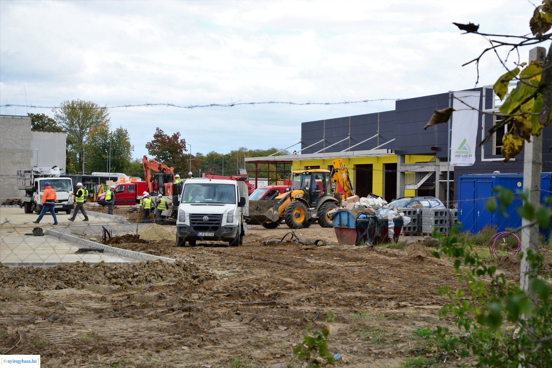 Autóbusz telephely kialakításának bejárása