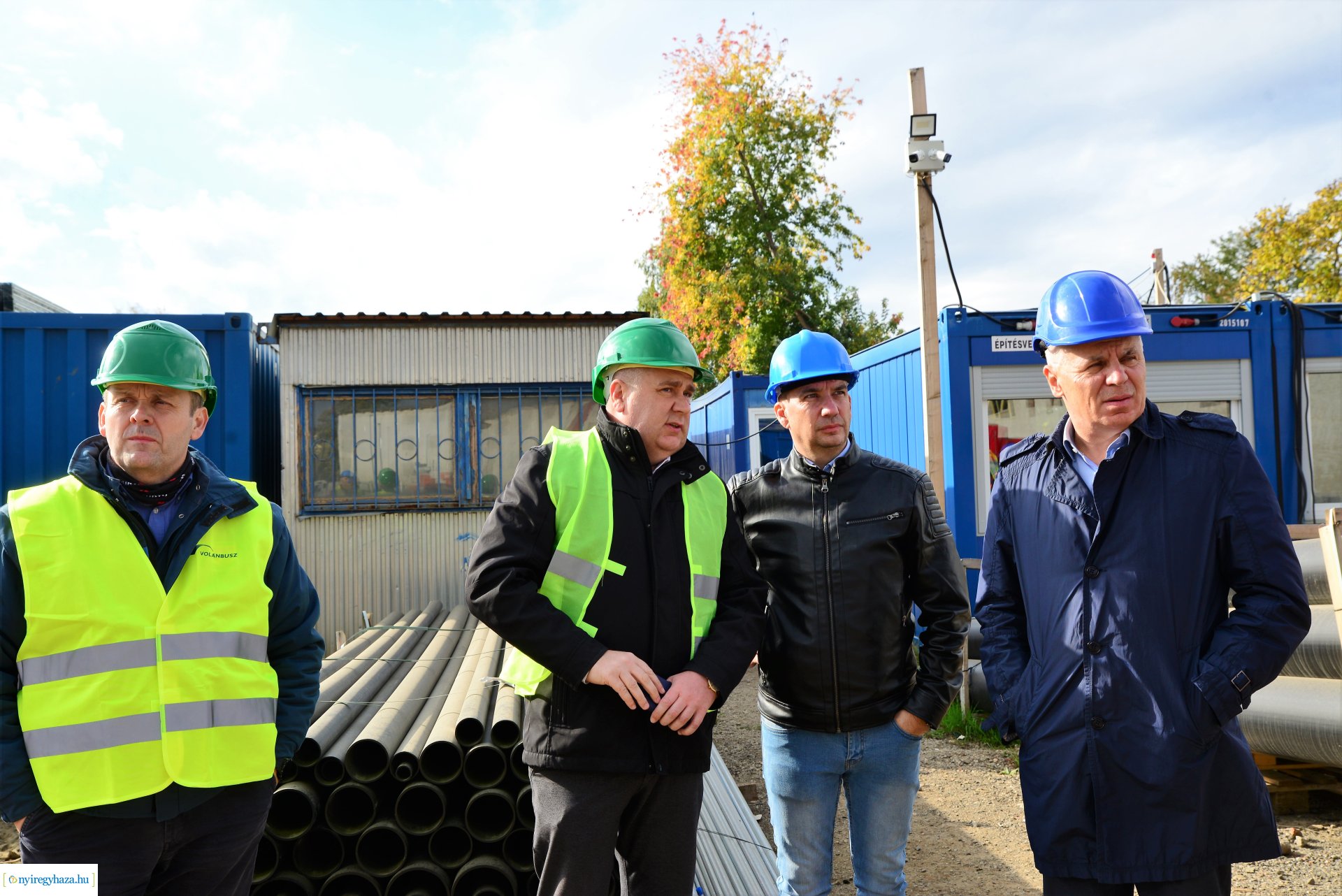 Autóbusz telephely kialakításának bejárása