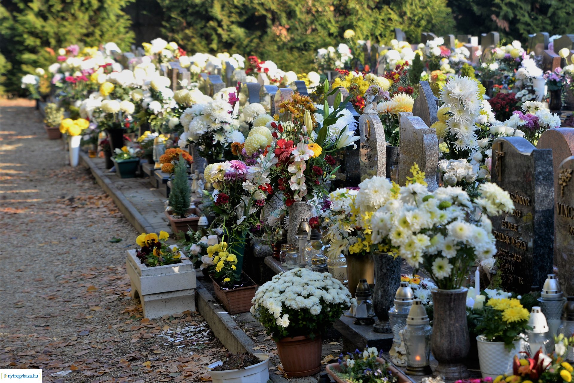 Az emlékezés virágai az Északi temetőben
