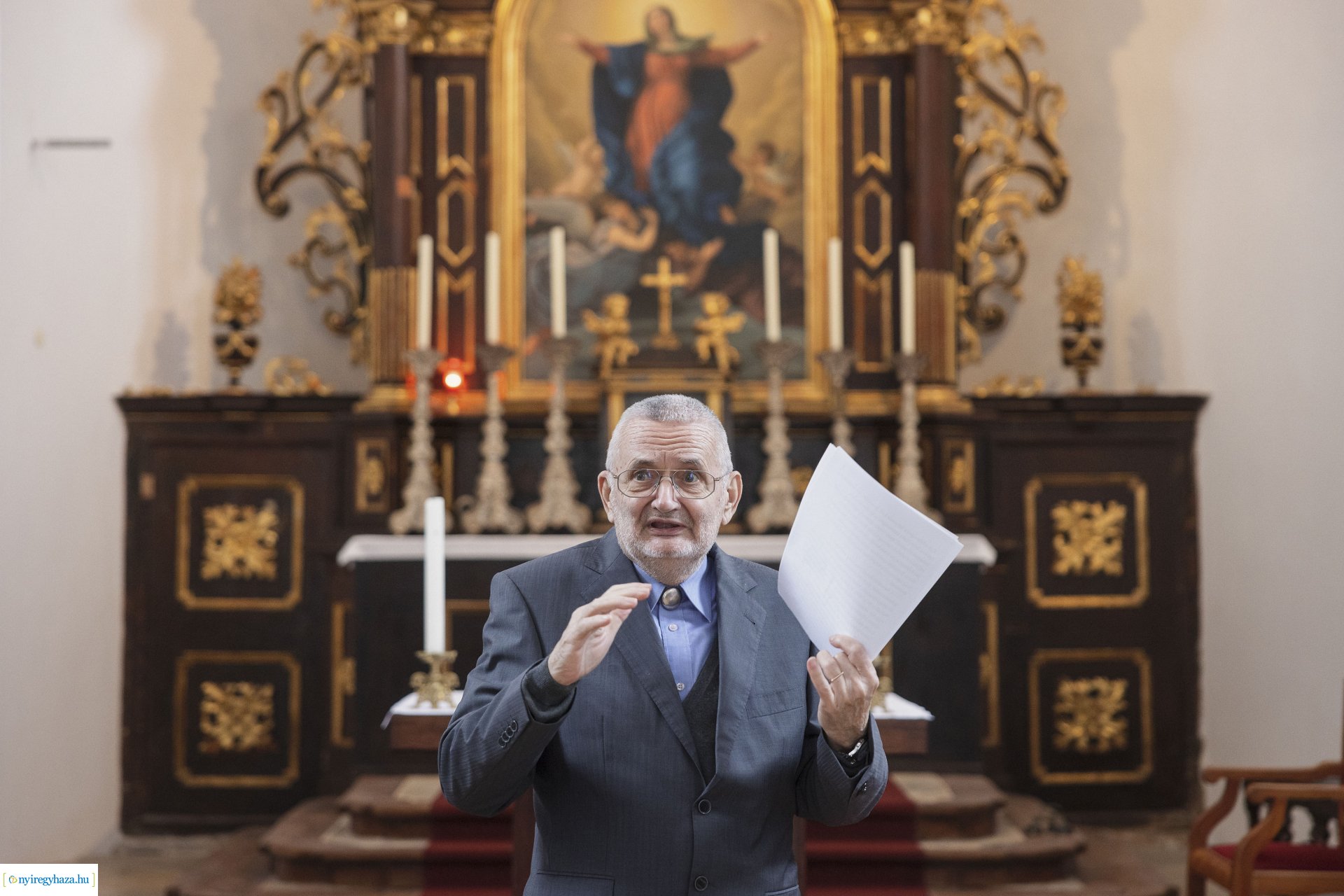 Balázs Attila fotóiból nyílt kiállítás a pannonhalmi bazilikában Fotók: Mohai Balázs, MTI