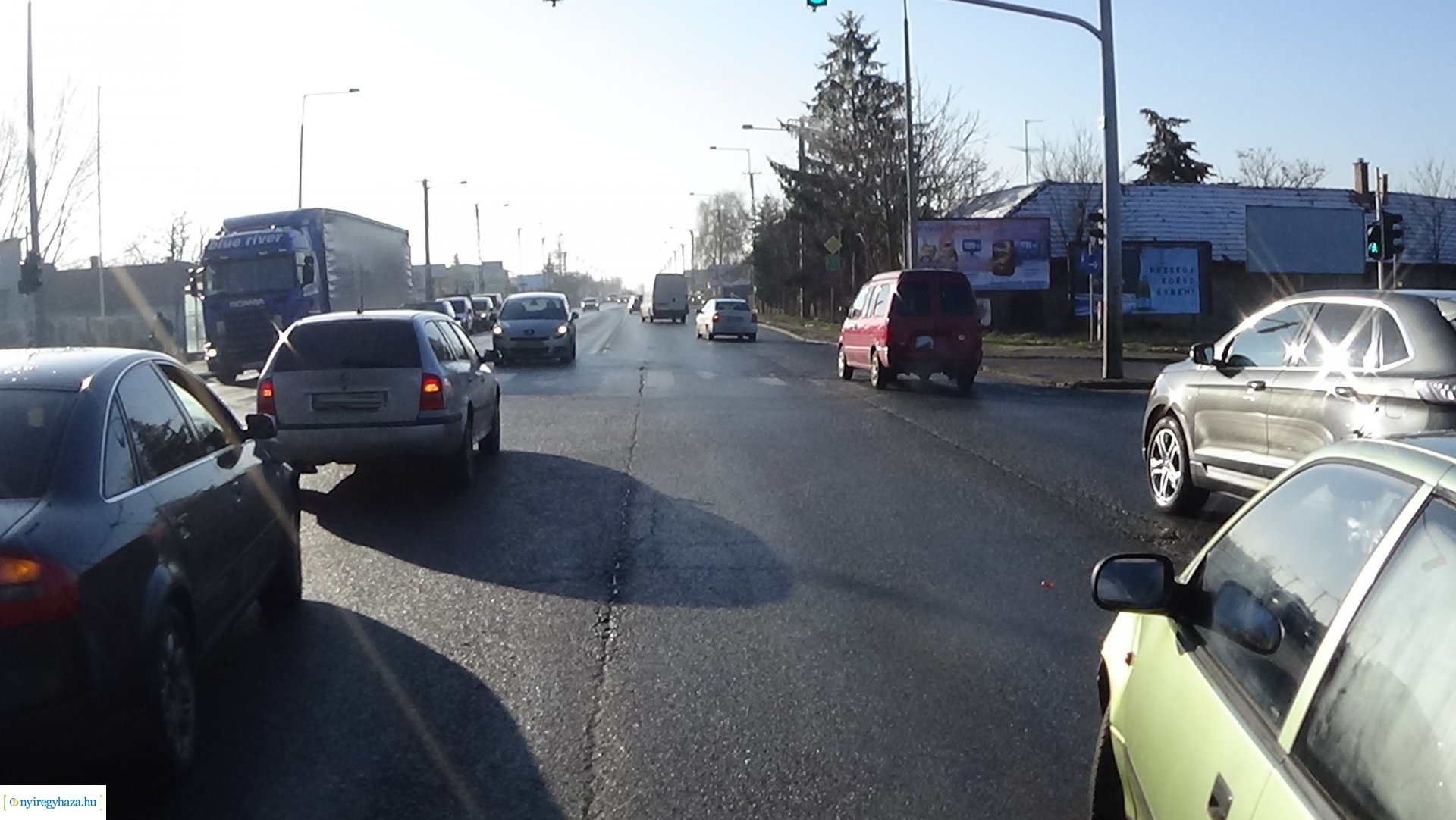 Baleset a Debreceni úton - Szabálytalan sávváltás