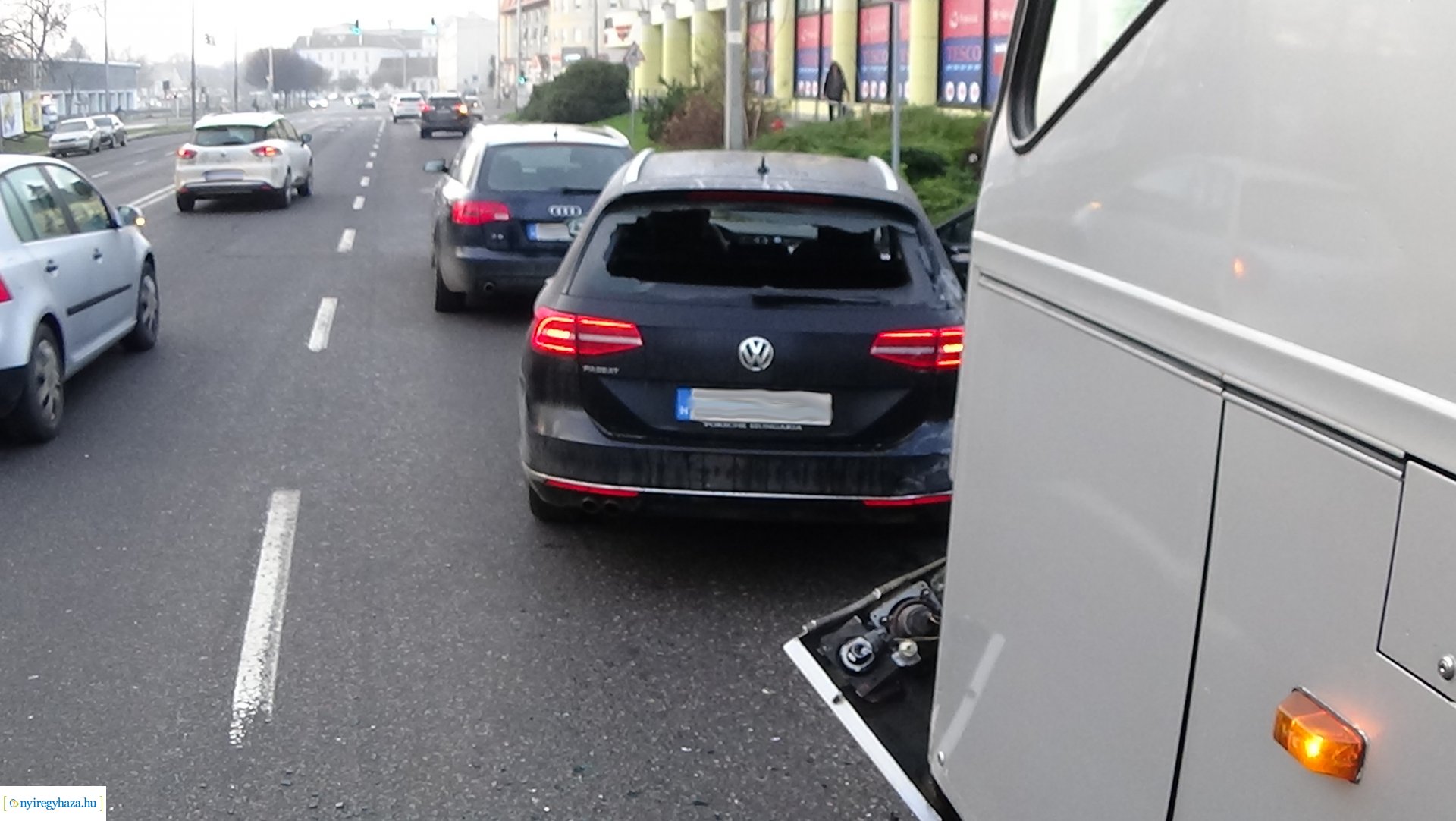 Baleset a Hunyadi utca és Tavasz utca csomópontjában