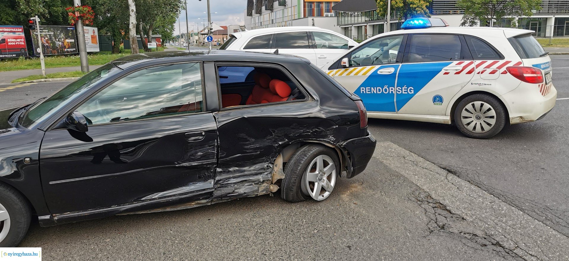 Baleset a kis Tesconál