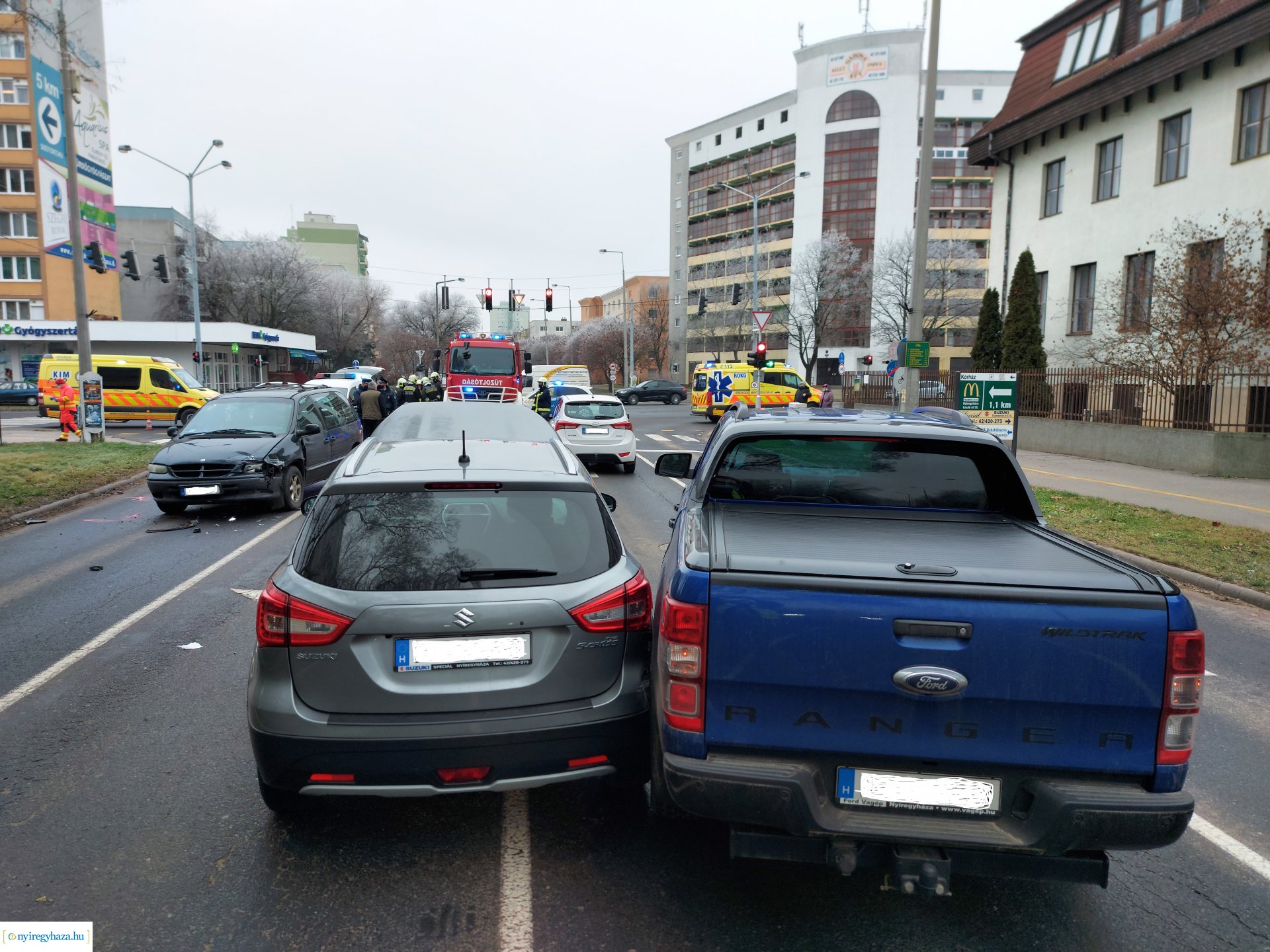 Baleset a Sóstói úton