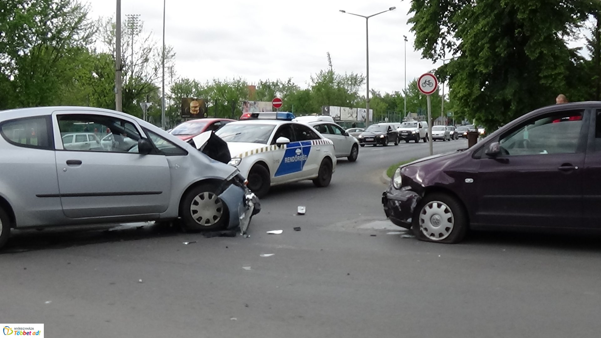 Baleset a Sóstói úton