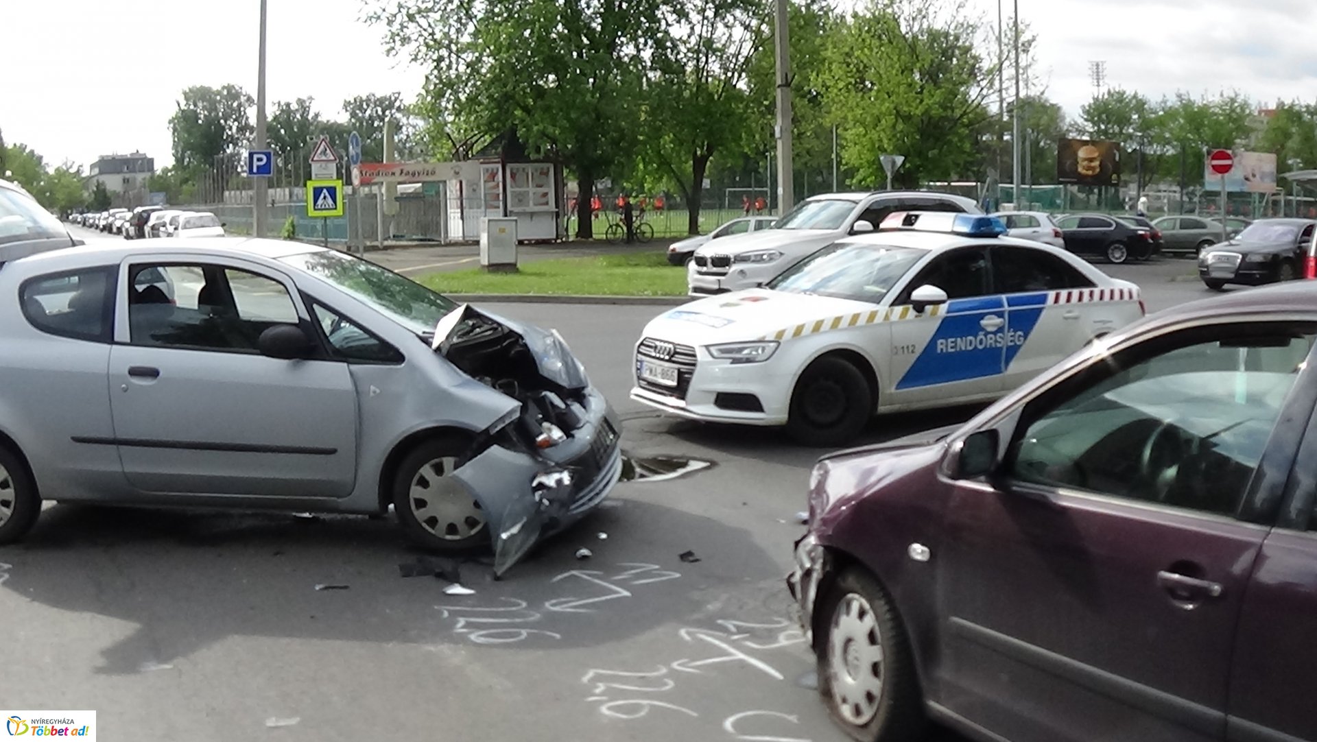 Baleset a Sóstói úton