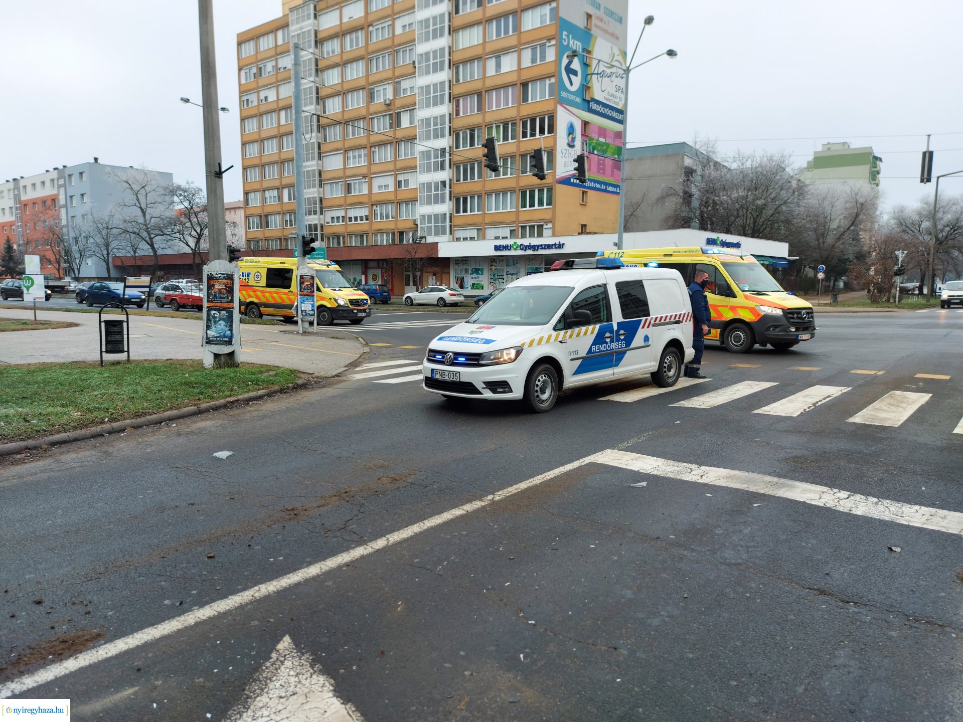 Baleset a Sóstói úton