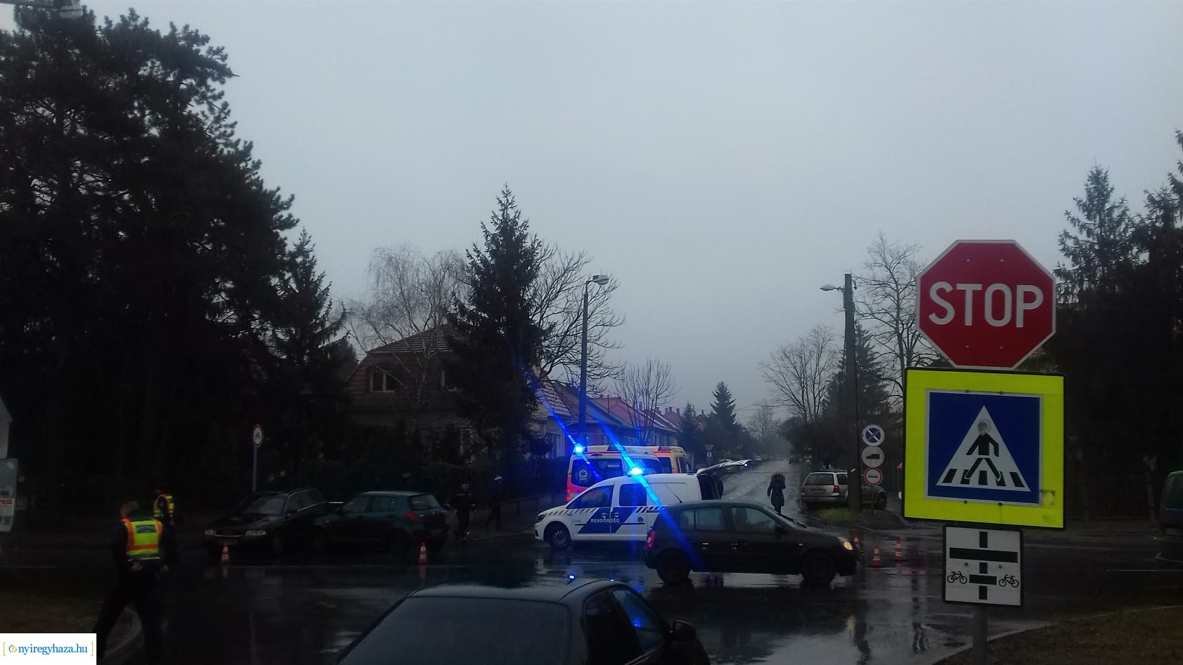 Baleset a Stadion és Krúdy Gyula utcák kereszteződésében