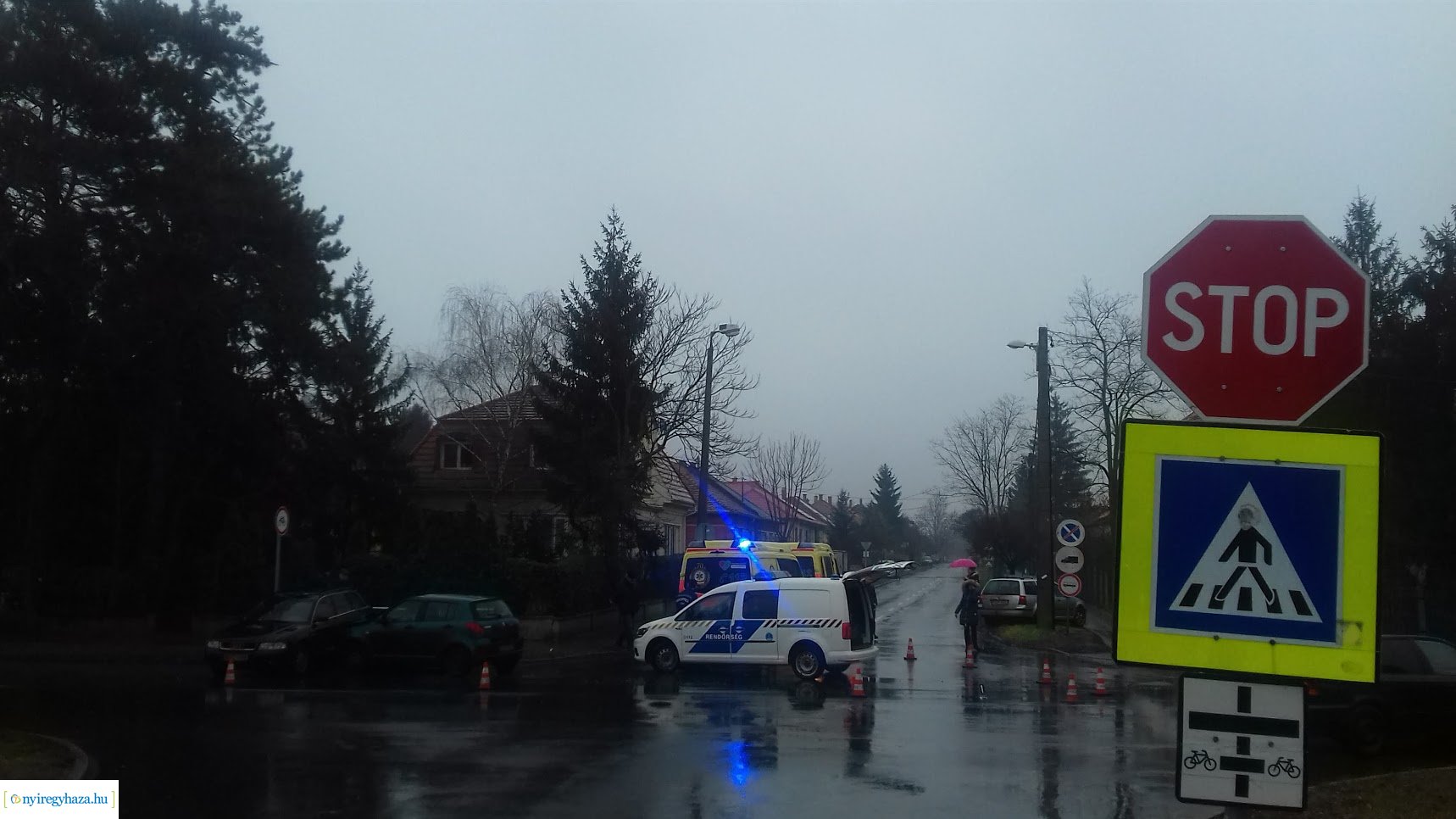 Baleset a Stadion és Krúdy Gyula utcák kereszteződésében