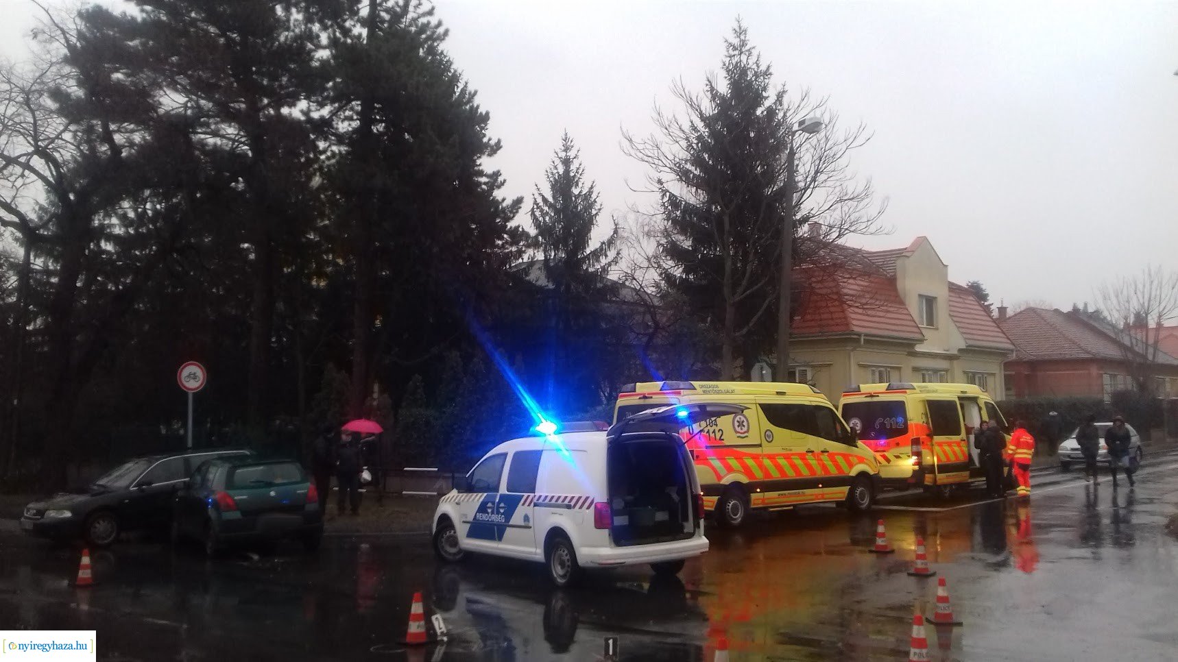 Baleset a Stadion és Krúdy Gyula utcák kereszteződésében