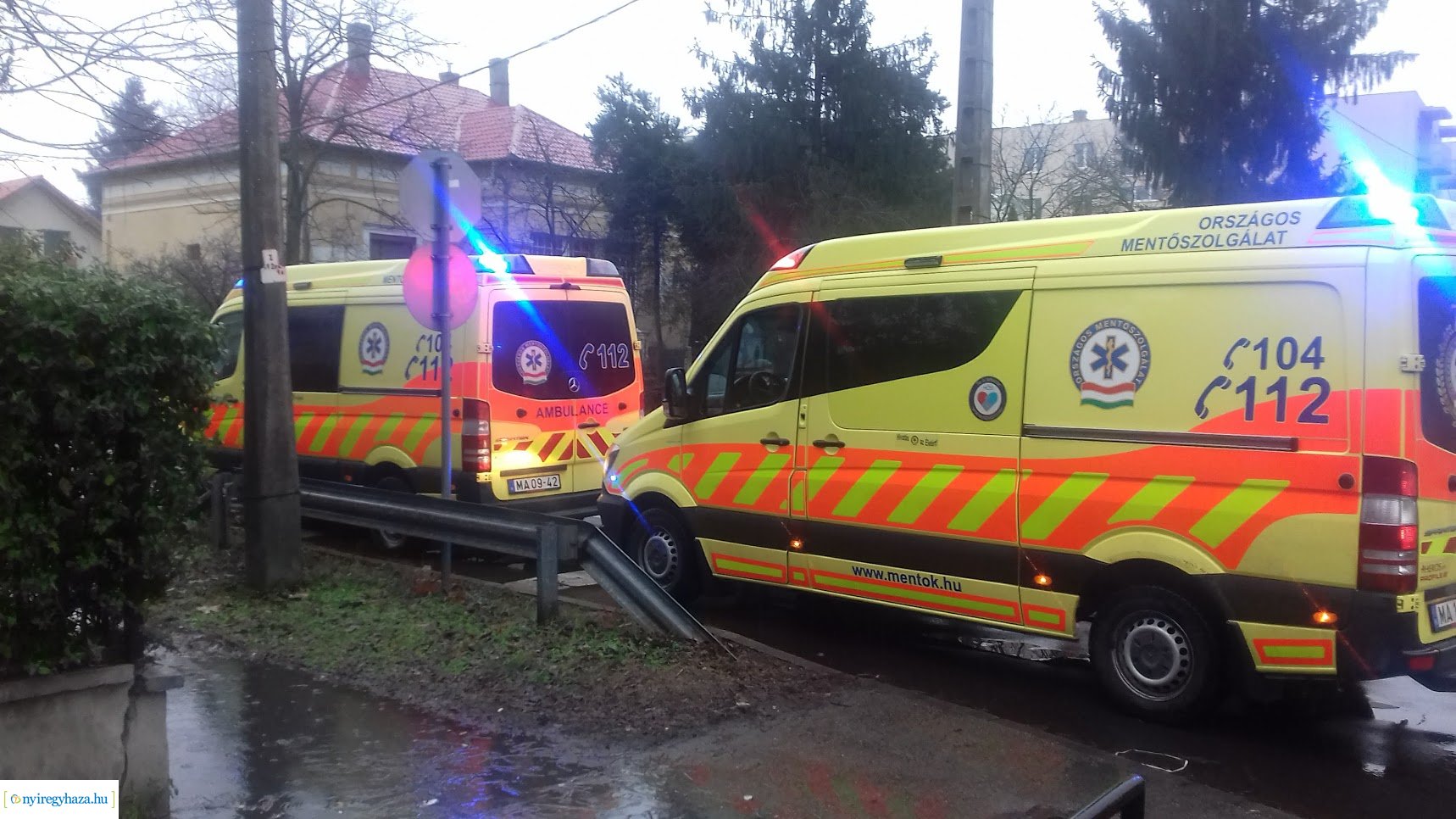 Baleset a Stadion és Krúdy Gyula utcák kereszteződésében