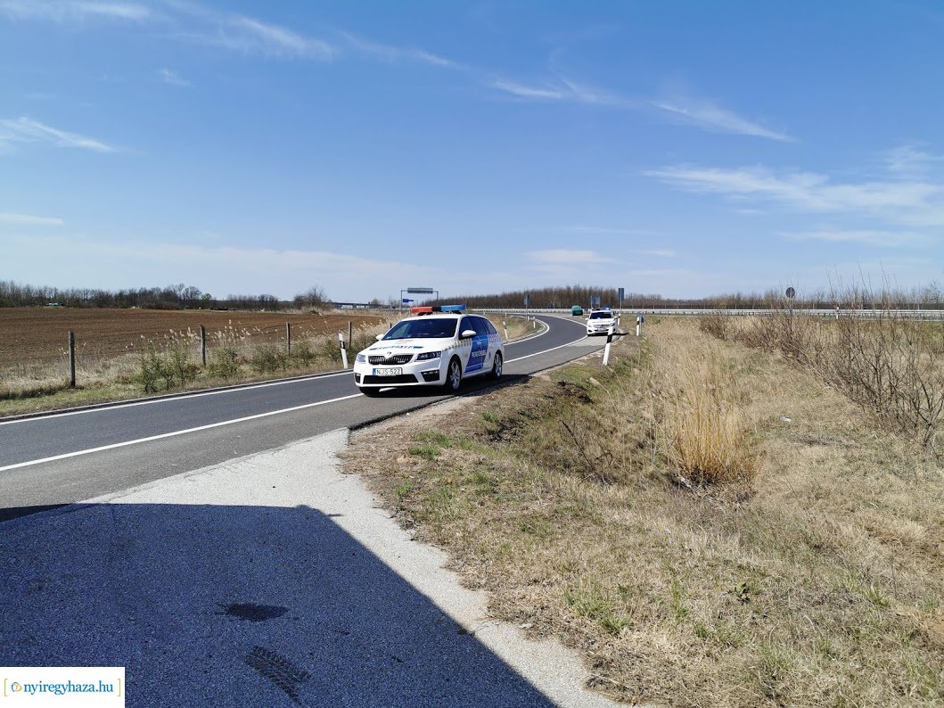 Baleset az M3-as autópálya nagykállói lejáratánál