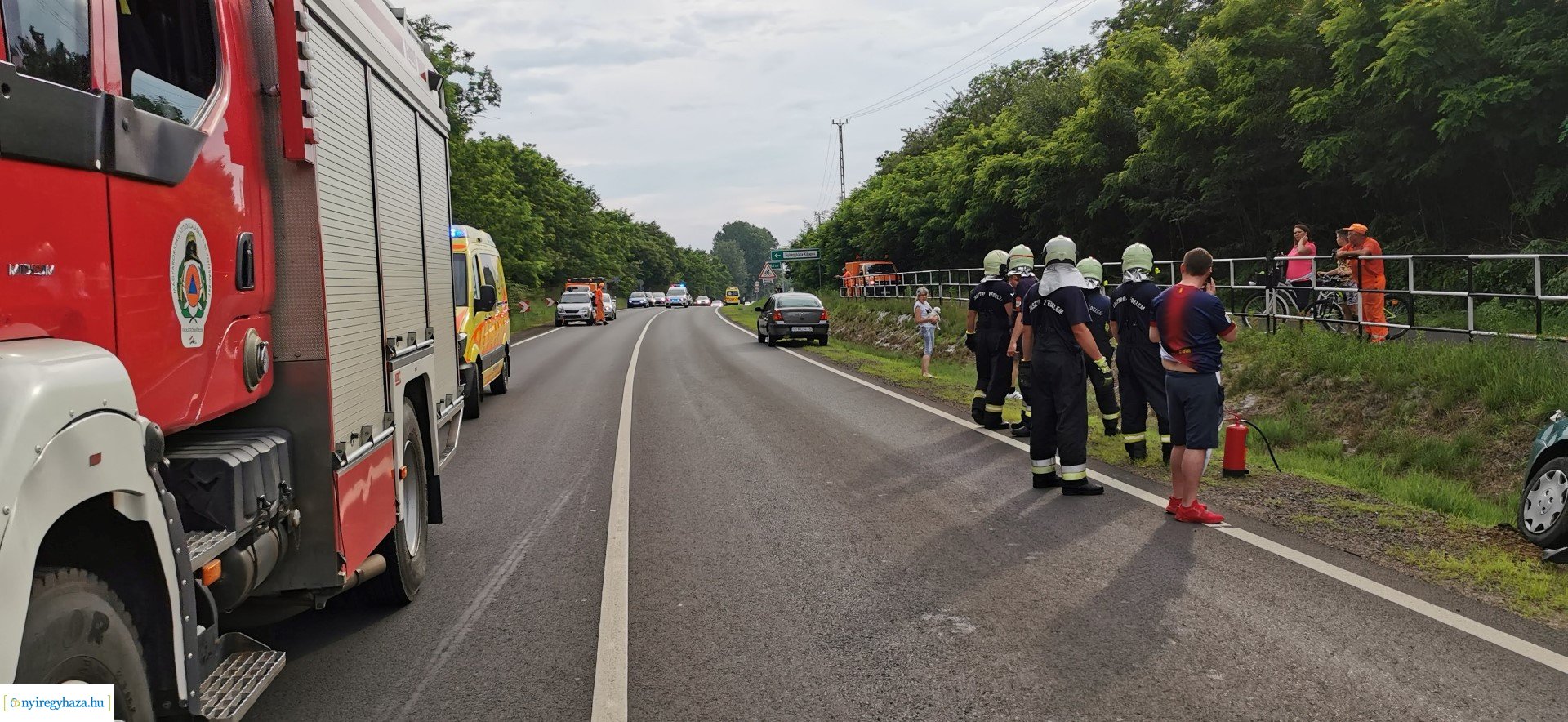 Baleset Kőlapos és Nyírpazony között