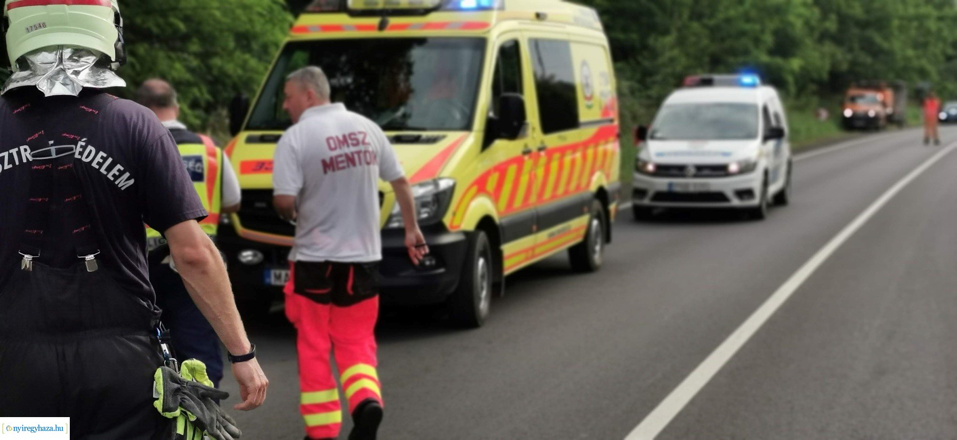 Baleset Kőlapos és Nyírpazony között