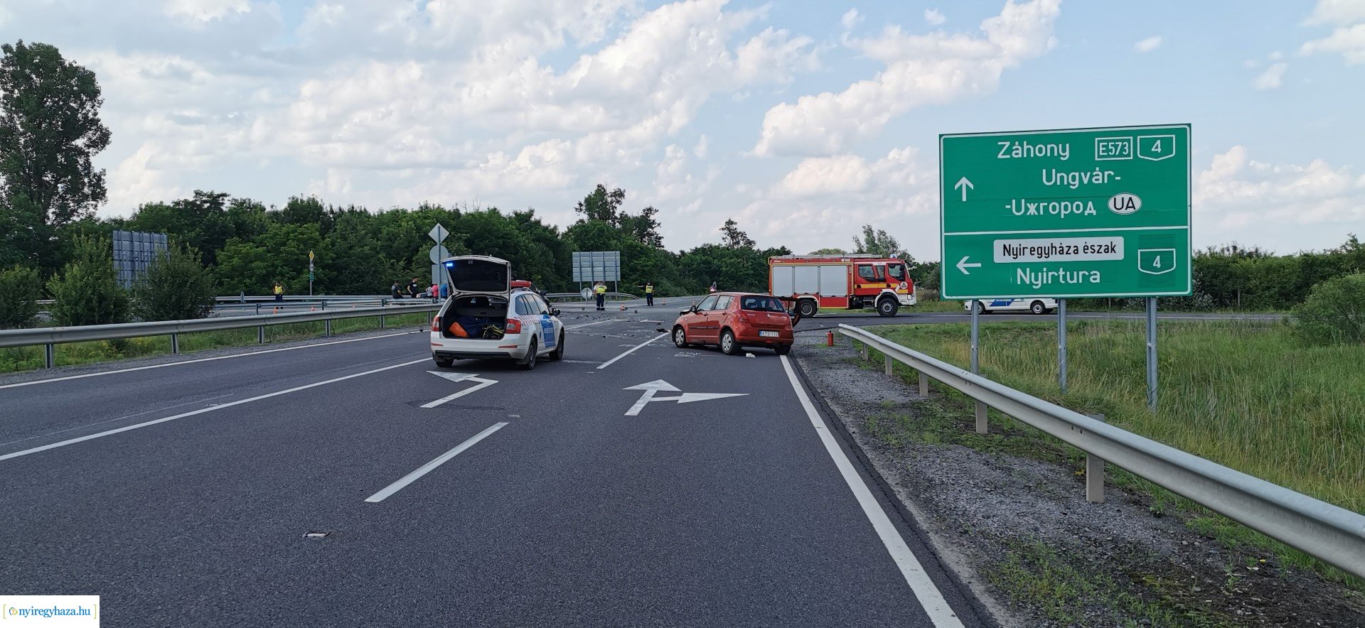 Baleset Nyírturánál