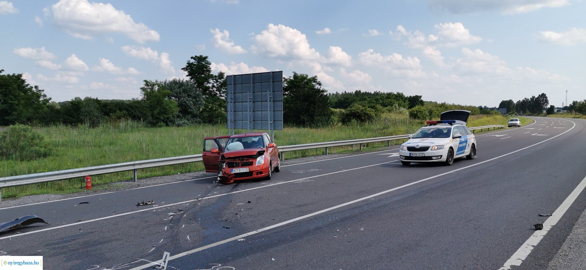 Baleset Nyírturánál