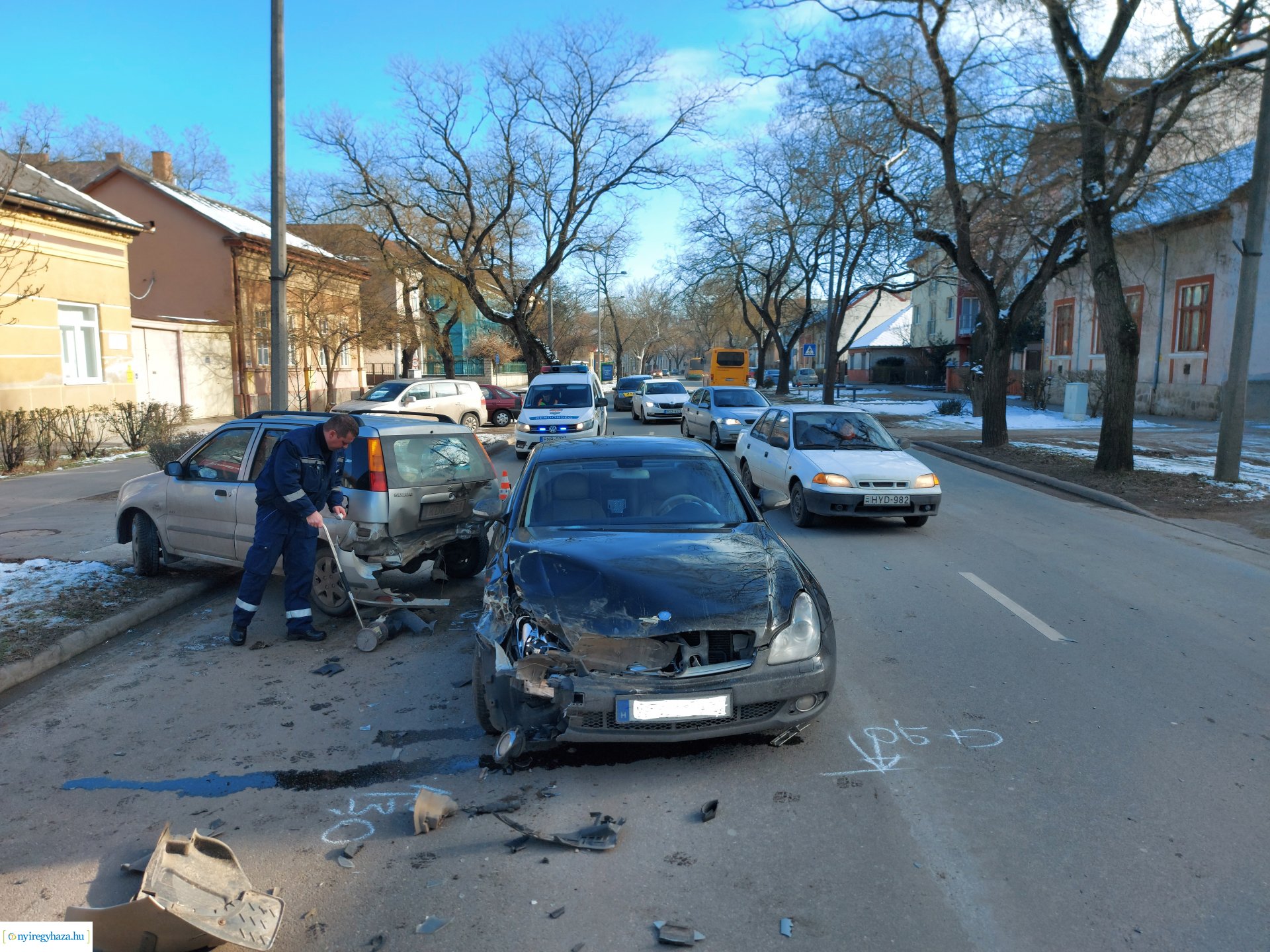 Baleset történt a Bethlen Gábor utcán szombaton délelőtt