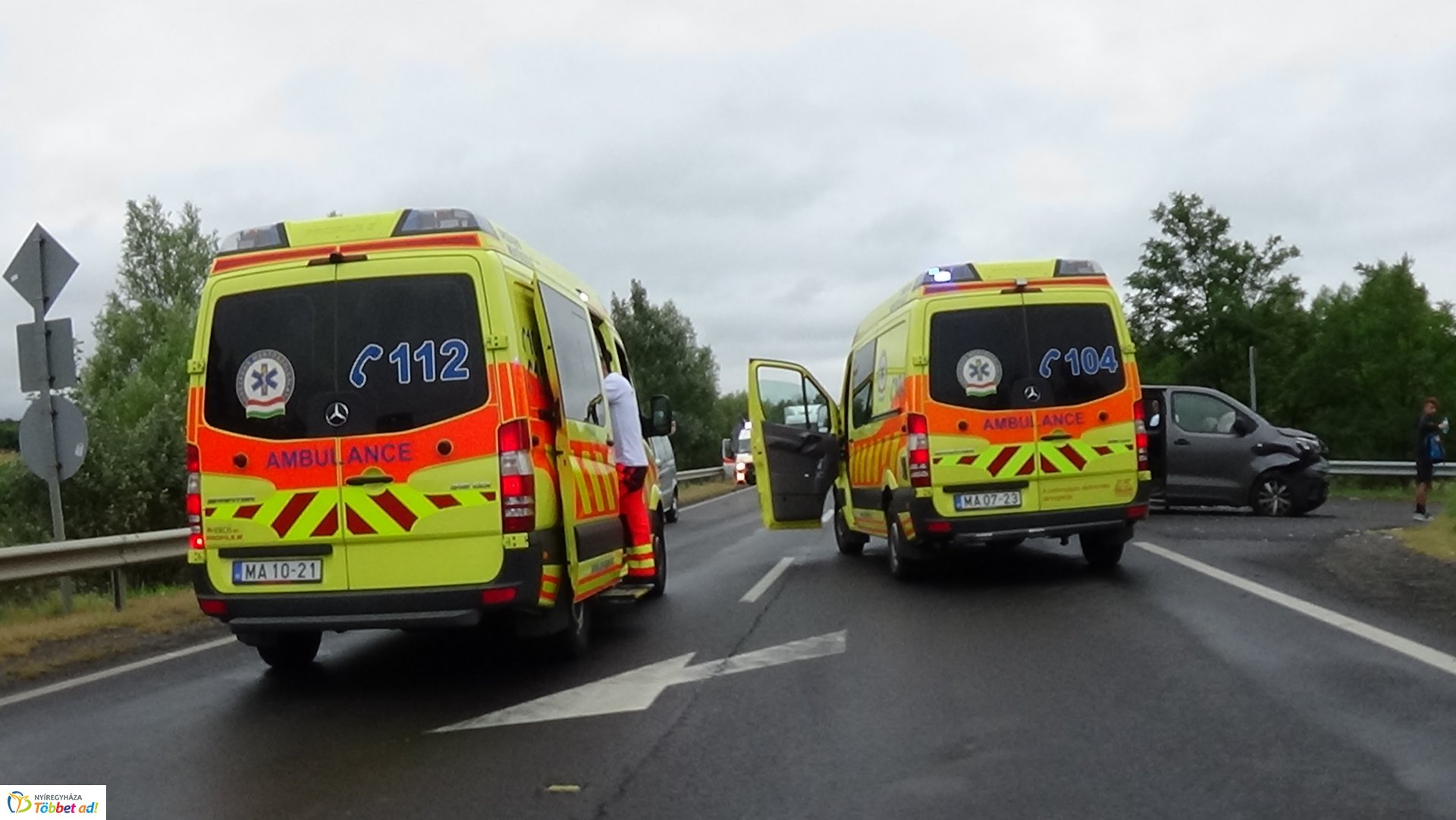 Baleset történt Császárszállás és Rozsrétszőlő között 