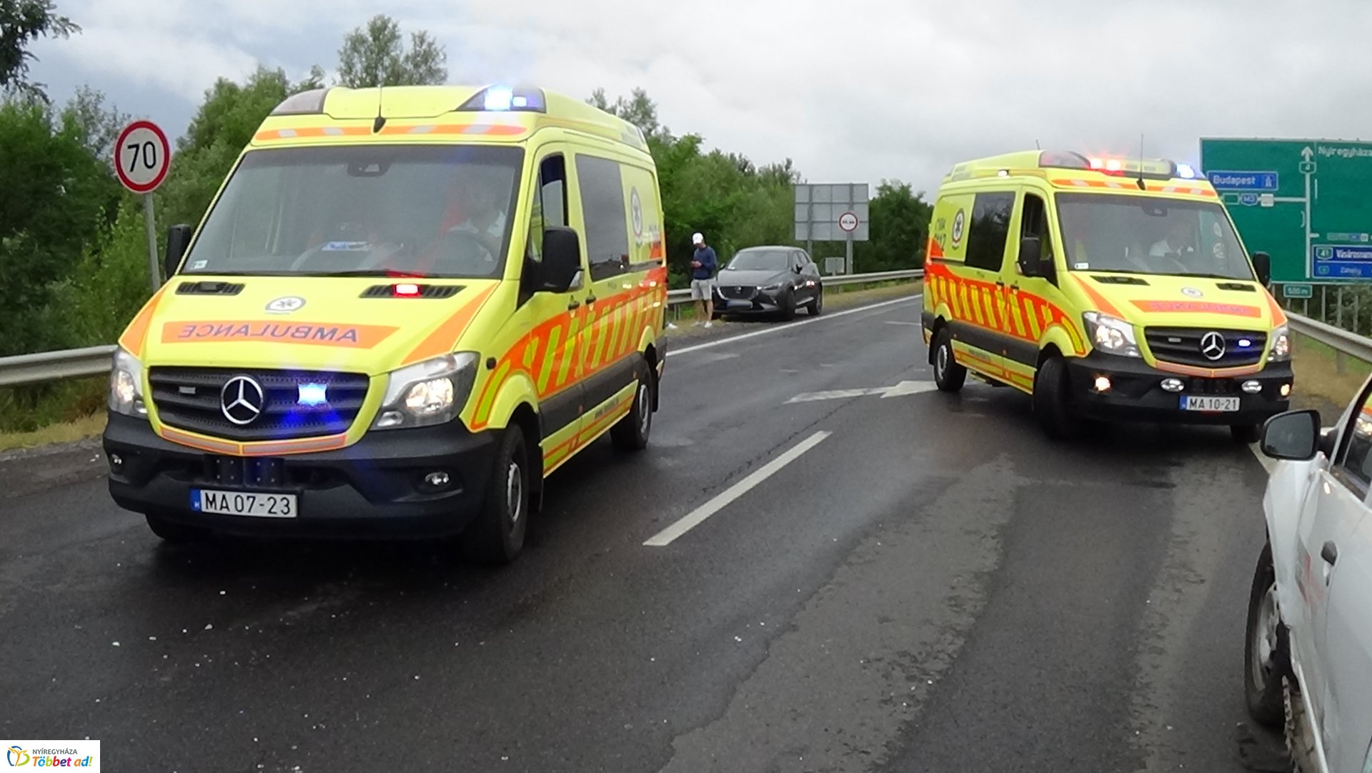 Baleset történt Császárszállás és Rozsrétszőlő között 