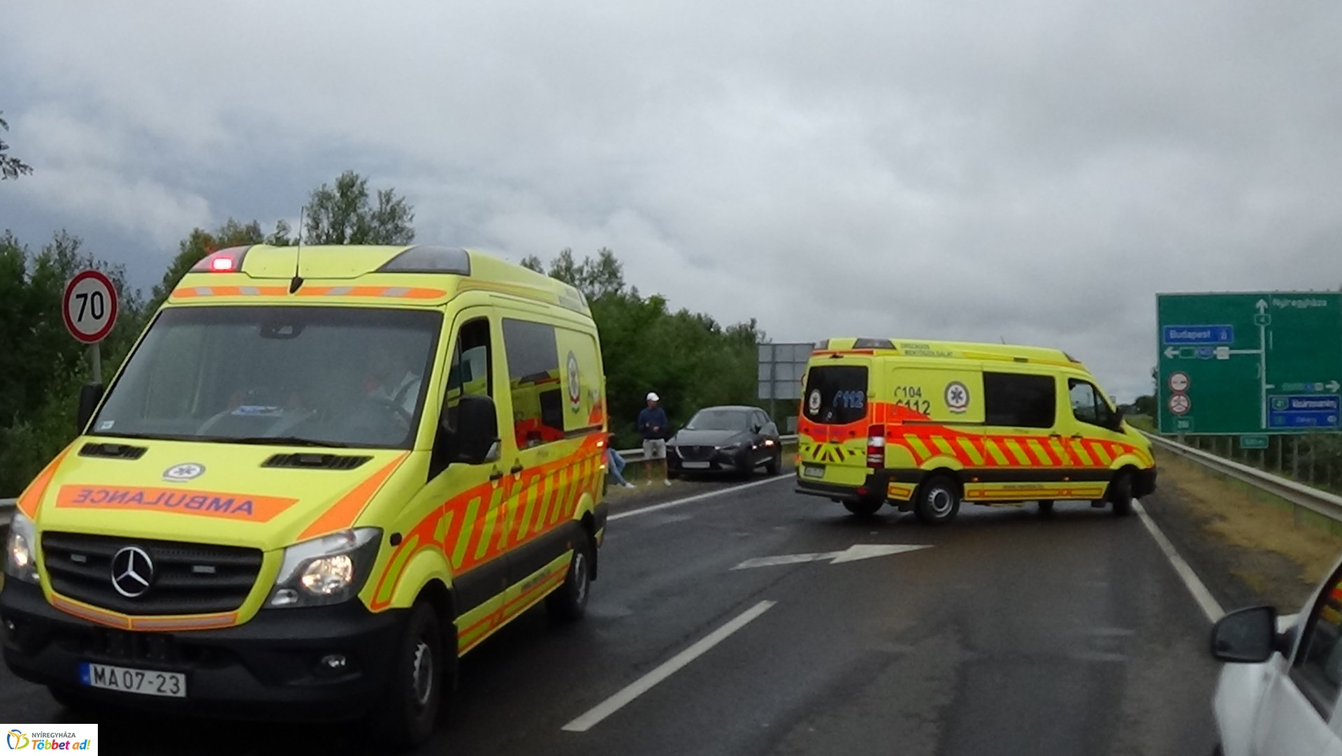 Baleset történt Császárszállás és Rozsrétszőlő között 