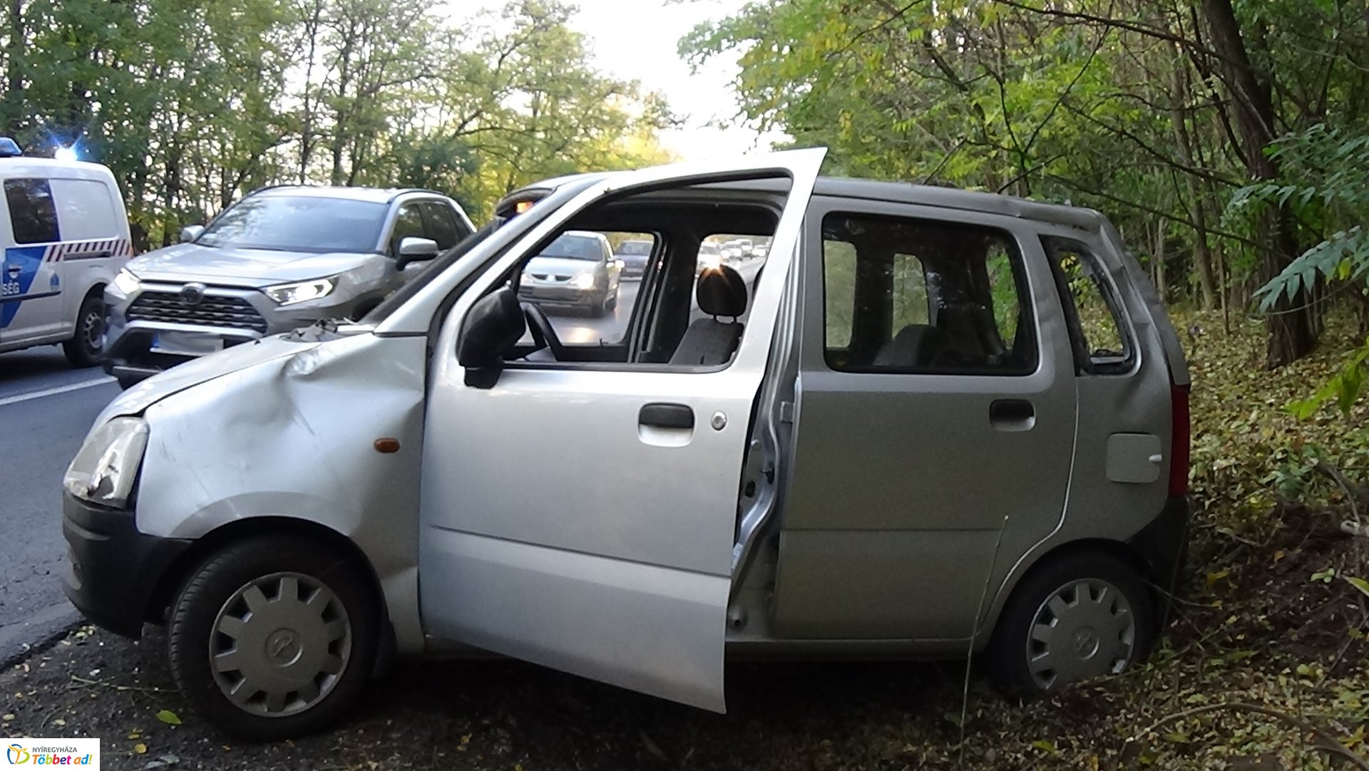 Baleset történt hétfő délután Nagykálló és Nyíregyháza között