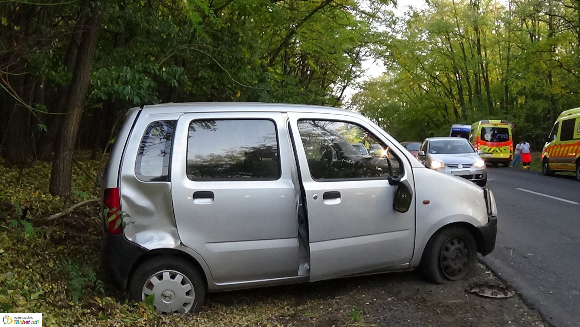 Baleset történt hétfő délután Nagykálló és Nyíregyháza között