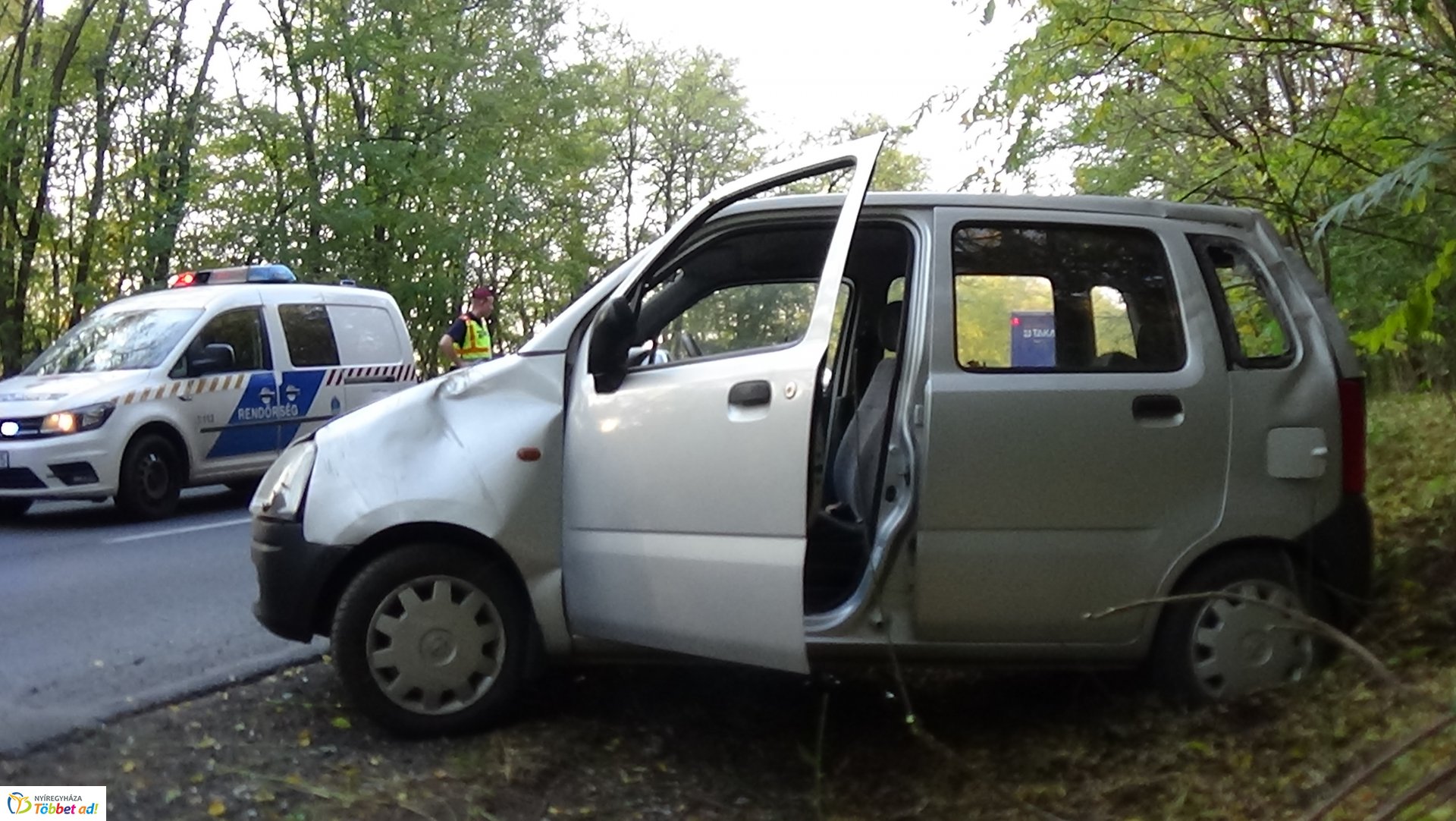 Baleset történt hétfő délután Nagykálló és Nyíregyháza között
