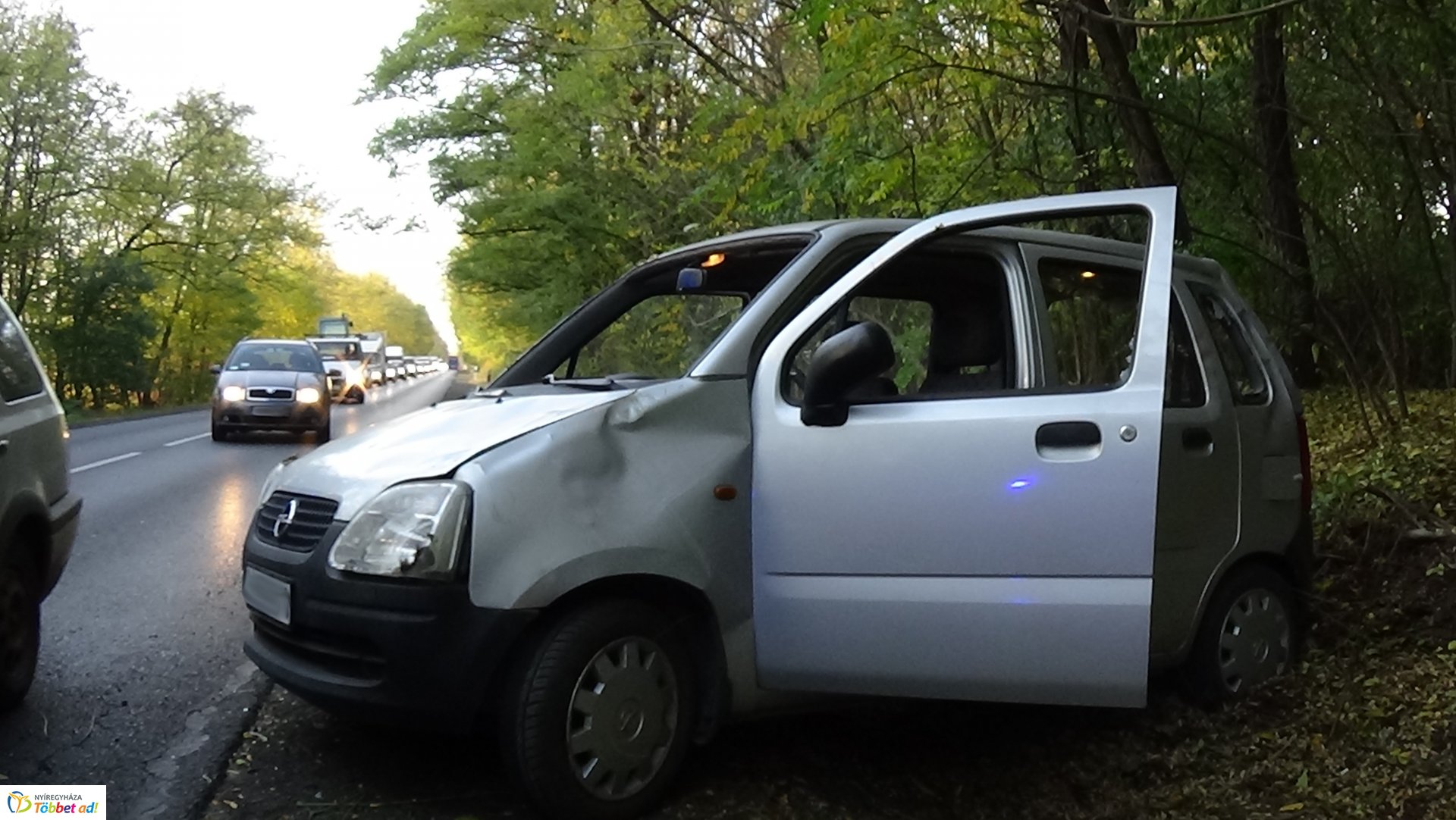 Baleset történt hétfő délután Nagykálló és Nyíregyháza között