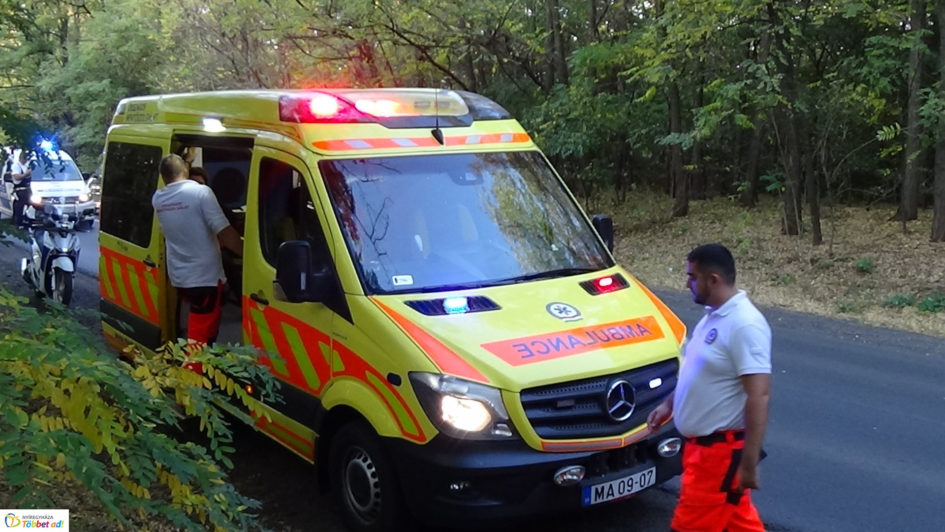 Baleset történt hétfő délután Nagykálló és Nyíregyháza között