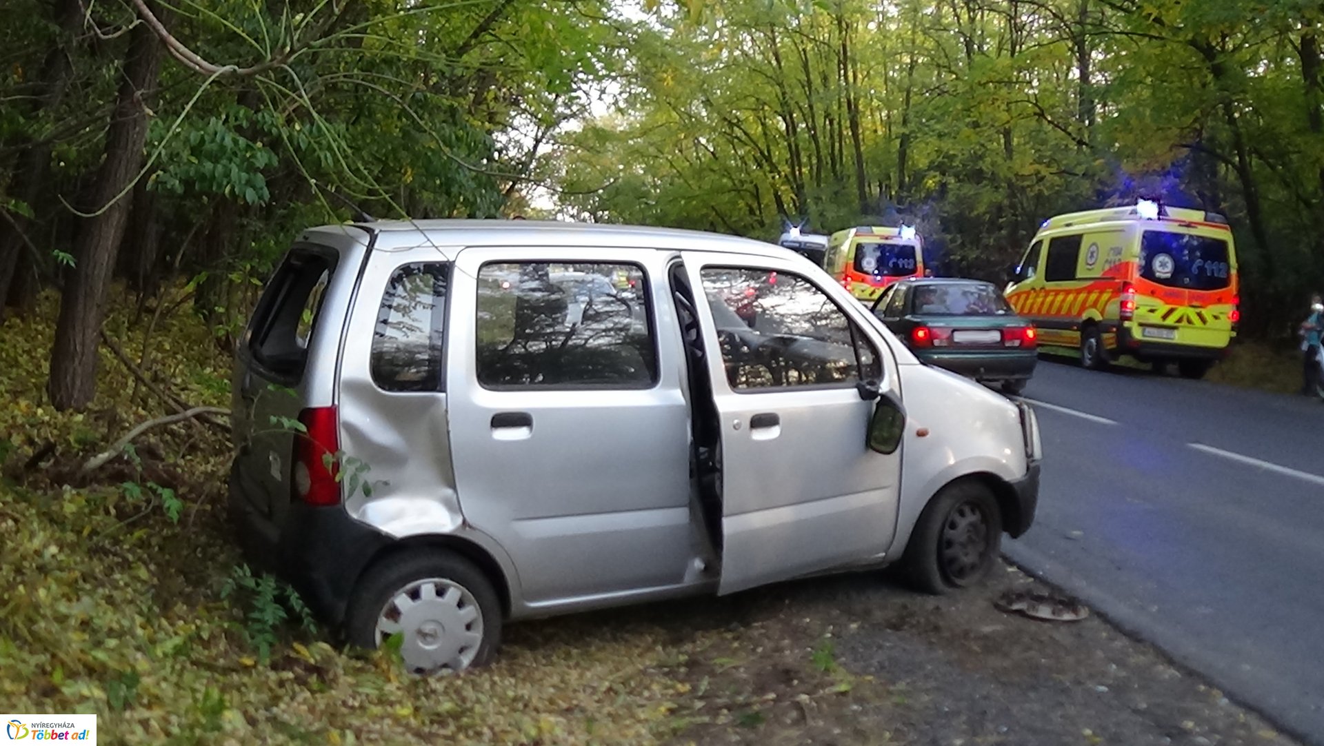 Baleset történt hétfő délután Nagykálló és Nyíregyháza között