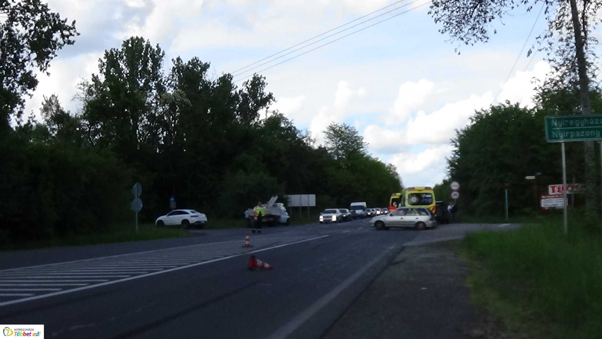 Baleset történt Nyírpazony és Nyírtura között