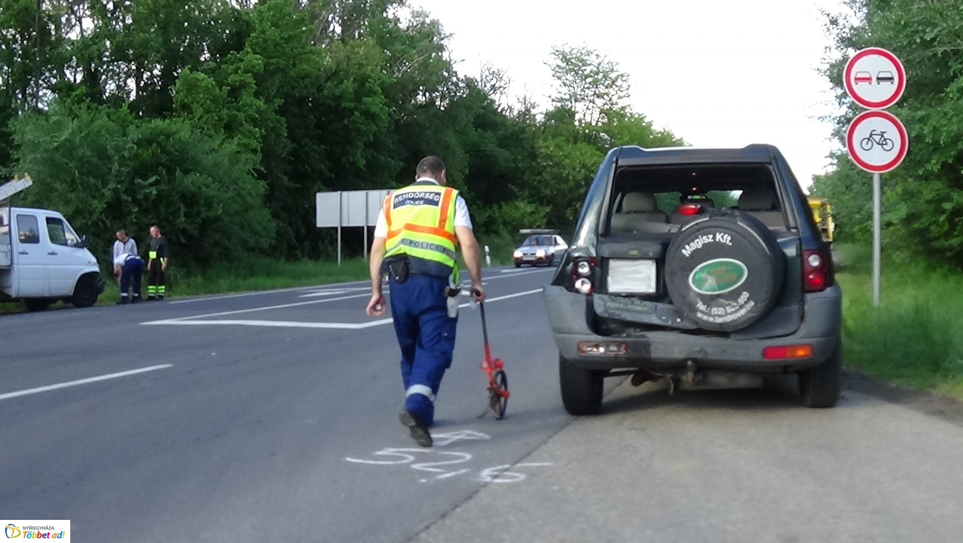 Baleset történt Nyírpazony és Nyírtura között